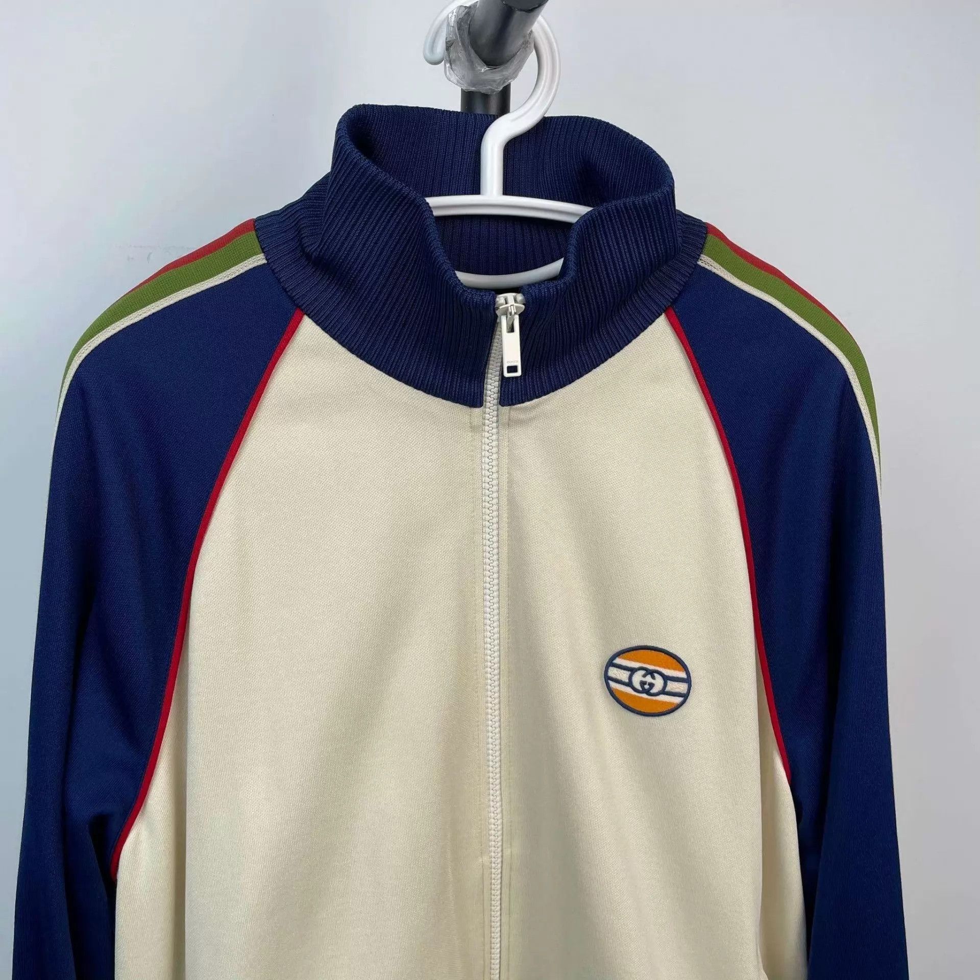 Gucci Gucci Cotton Blue White Colorblock Track Jacket 175 Size L / US 10 / IT 46 - 4 Thumbnail