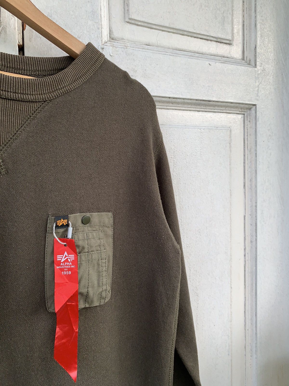 Alpha Industries × Vintage Alpha US Military Single Pocket Sweatshirt #4485-155 Size US M / EU 48-50 / 2 - 4 Thumbnail