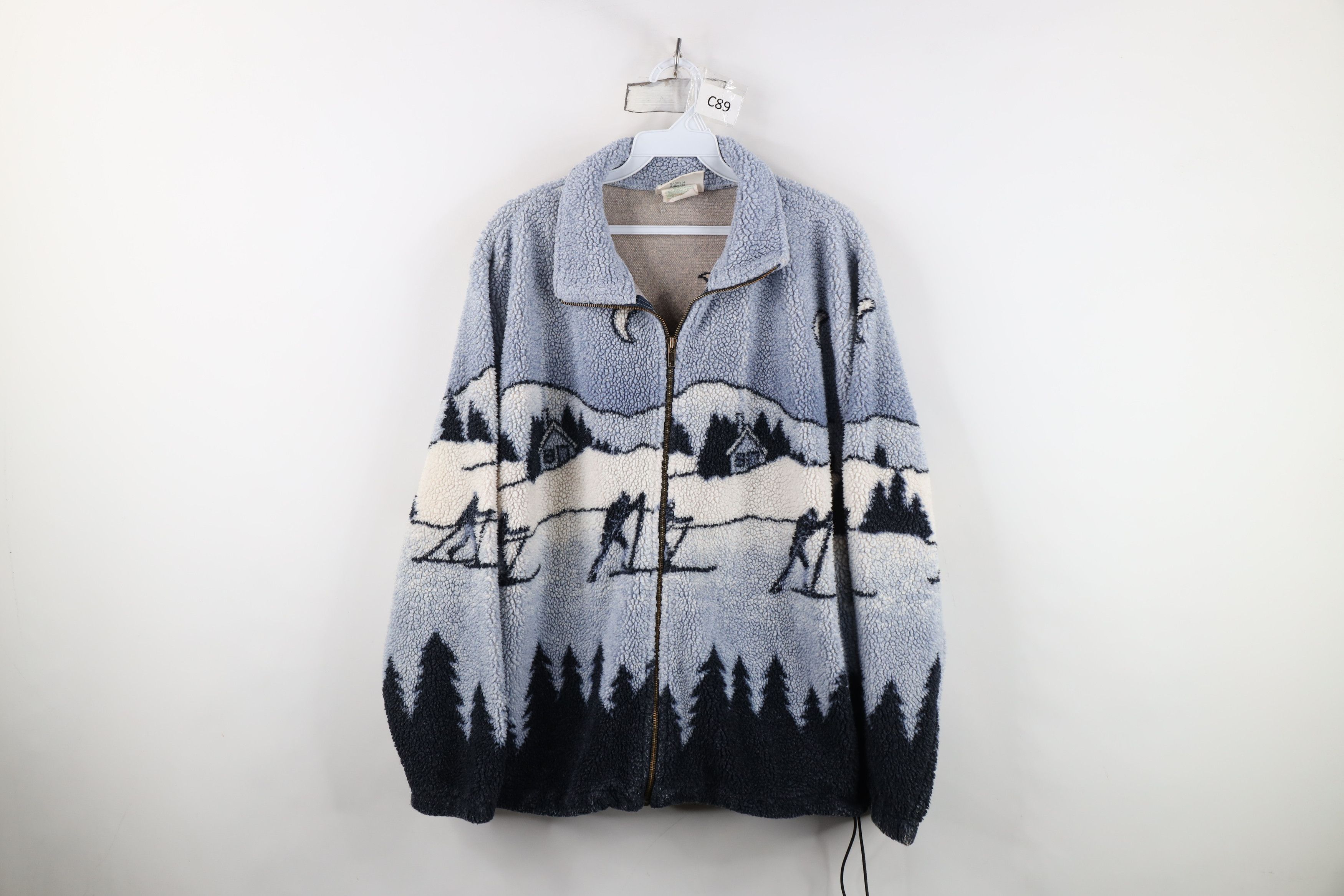 Vintage Vintage 90s Streetwear Ski All Over Print Fleece Jacket Size M / US 6-8 / IT 42-44 - 1 Thumbnail
