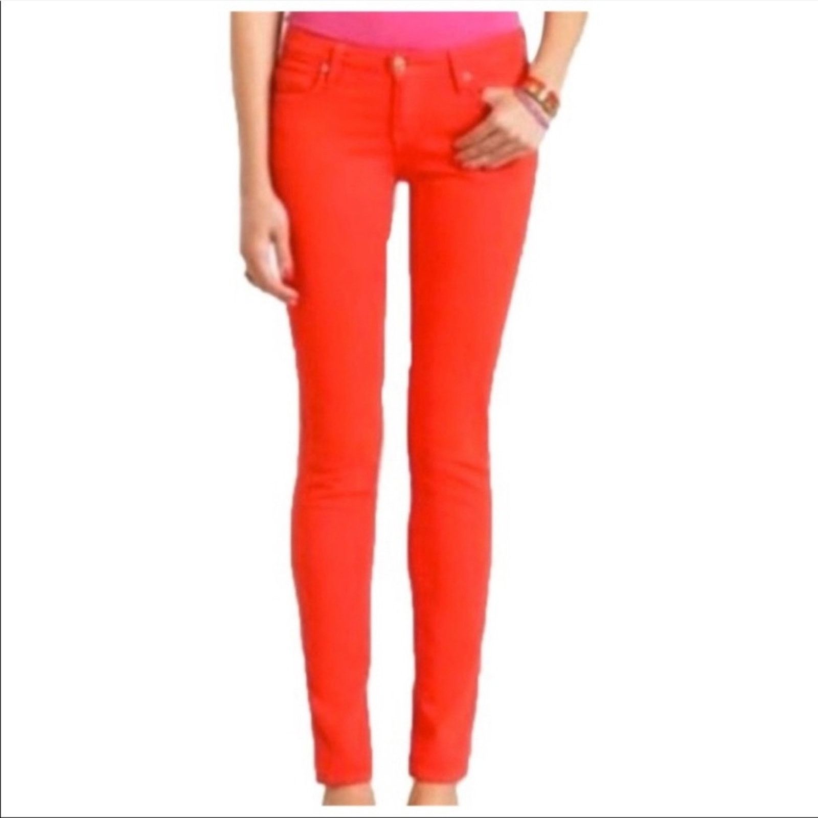 Kate Spade Kate Spade Broome Street red coral skinny jeans 24 Size 24" / US 00 / IT 34 - 1 Thumbnail