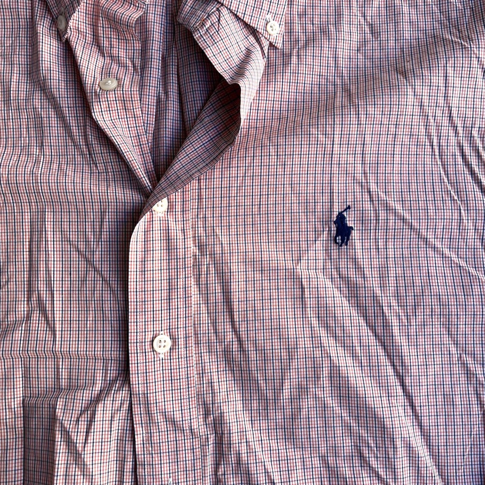 Ralph Lauren Ralph Lauren Yarmouth Shirt Mens XL Pink Check Long Sleeve Button Down Pony Logo Size US XL / EU 56 / 4 - 2 Thumbnail