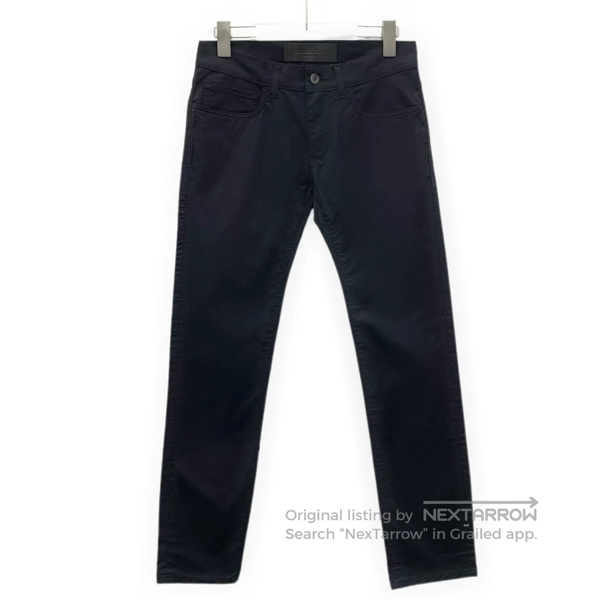 Dolce & Gabbana Dolce Gabbana Black Cotton Casual Trousers| Size US 28 / EU 44 - 1 Thumbnail