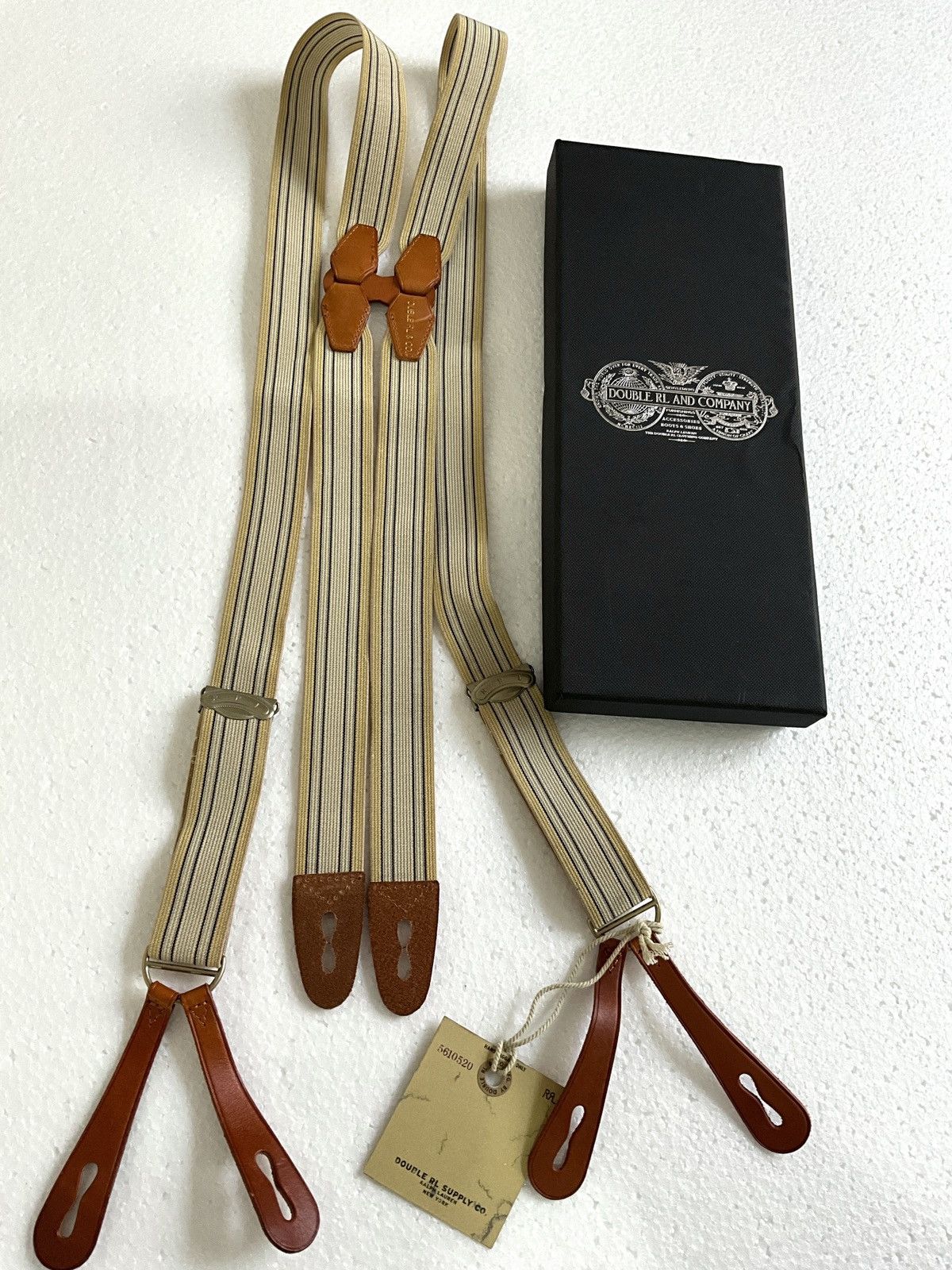 RRL Ralph Lauren RRL Double RL Warren Stretch Jaspe Braces Size ONE SIZE - 6 Thumbnail