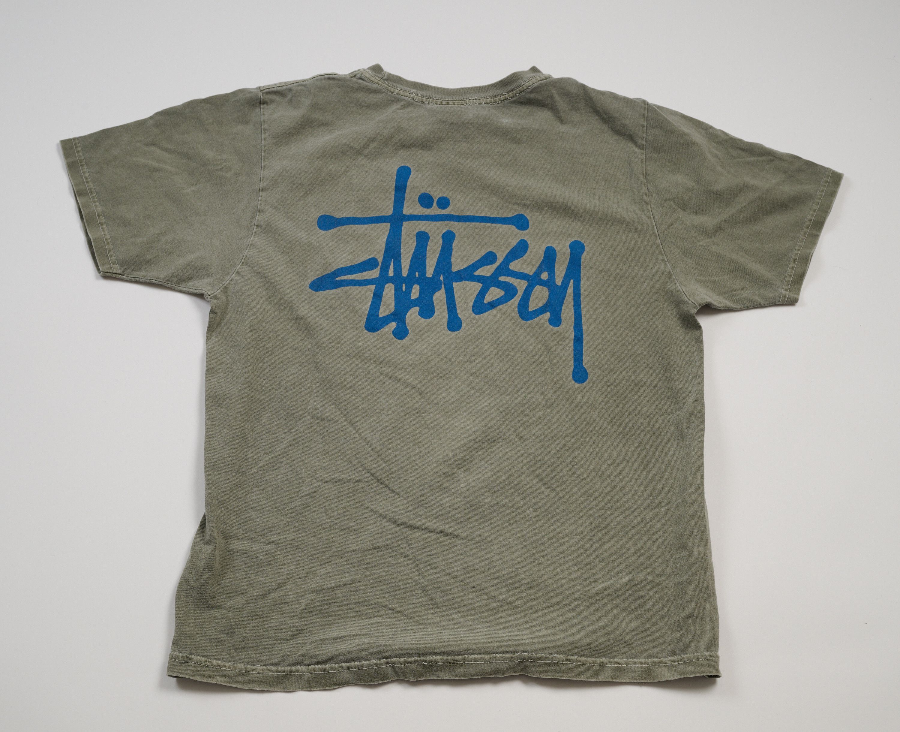 Stussy Stüssy Green Logo T-Shirt — Front & Back Print — Size XS Size US XS / EU 42 / 0 - 3 Thumbnail