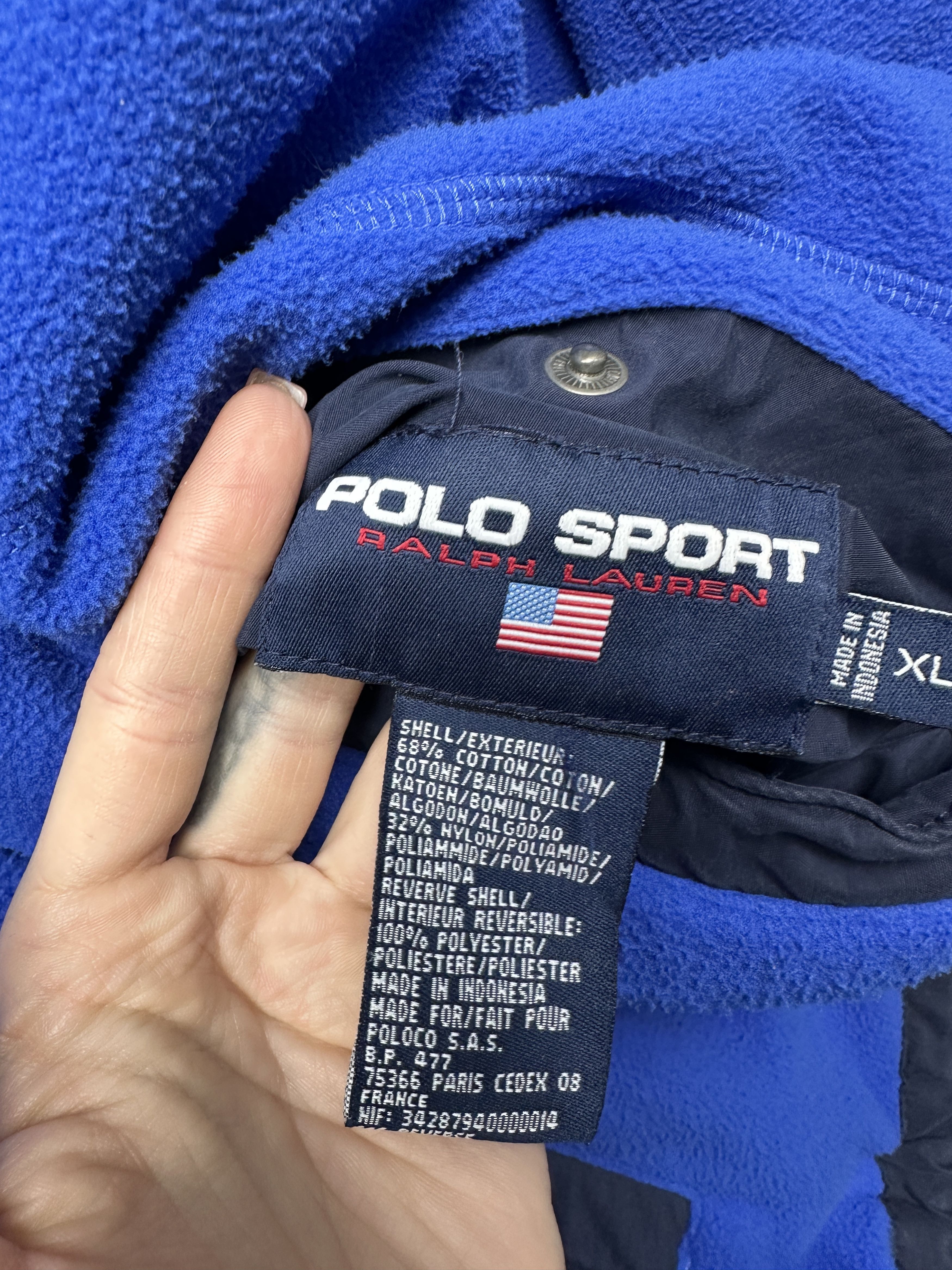 Polo Ralph Lauren Polo Sport Ralph Lauren Vintage Mens Reversible Jacket Size US XL / EU 56 / 4 - 5 Thumbnail