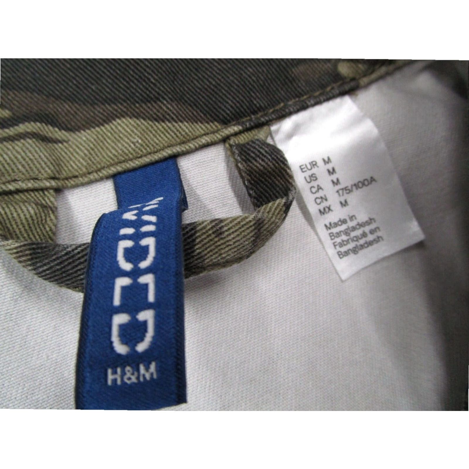 H&M H&M Divided Mens Medium Green Camo Military Jacket Size US M / EU 48-50 / 2 - 3 Thumbnail