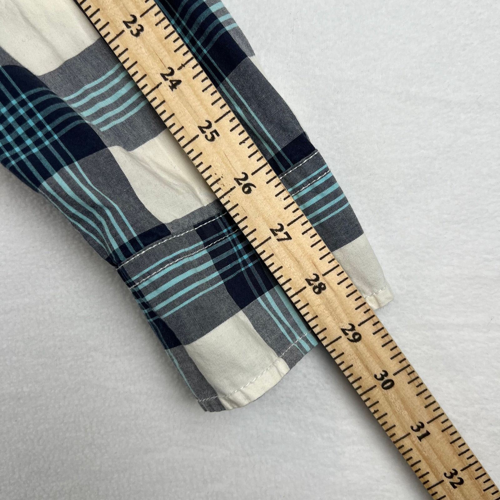 Hollister Hollister Western Shirt Mens M Blue White Plaid Pearl Snap Size US M / EU 48-50 / 2 - 6 Thumbnail