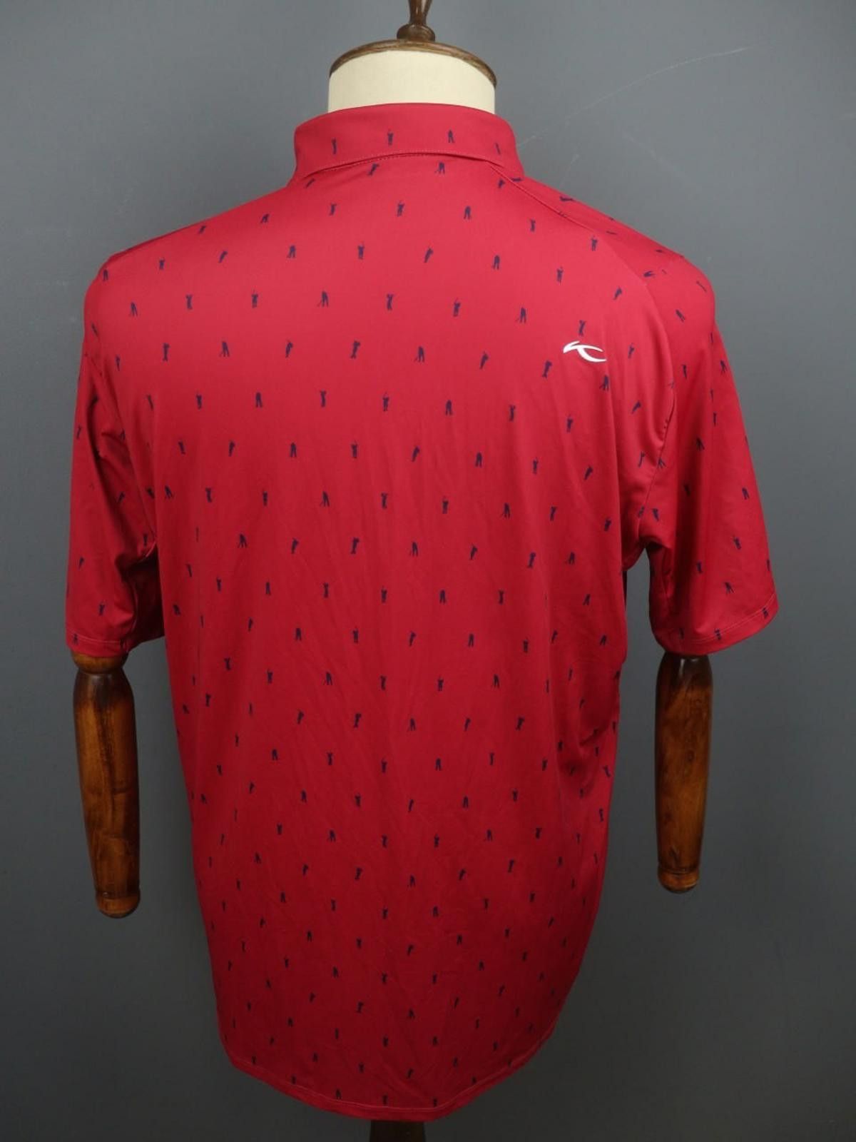 KJUS Kjus Red Collared Comfort Fit UPF50+ Golf Polo Shirt Size 52 Size ONE SIZE - 6 Thumbnail