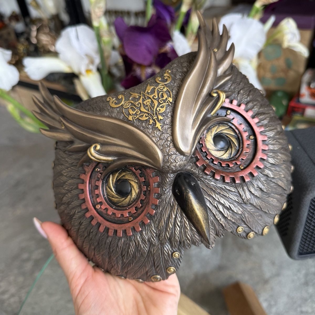 Other Bronze Owl Wall Mask Decor Steampunk Wisdom Sculpture Size ONE SIZE - 11 Thumbnail