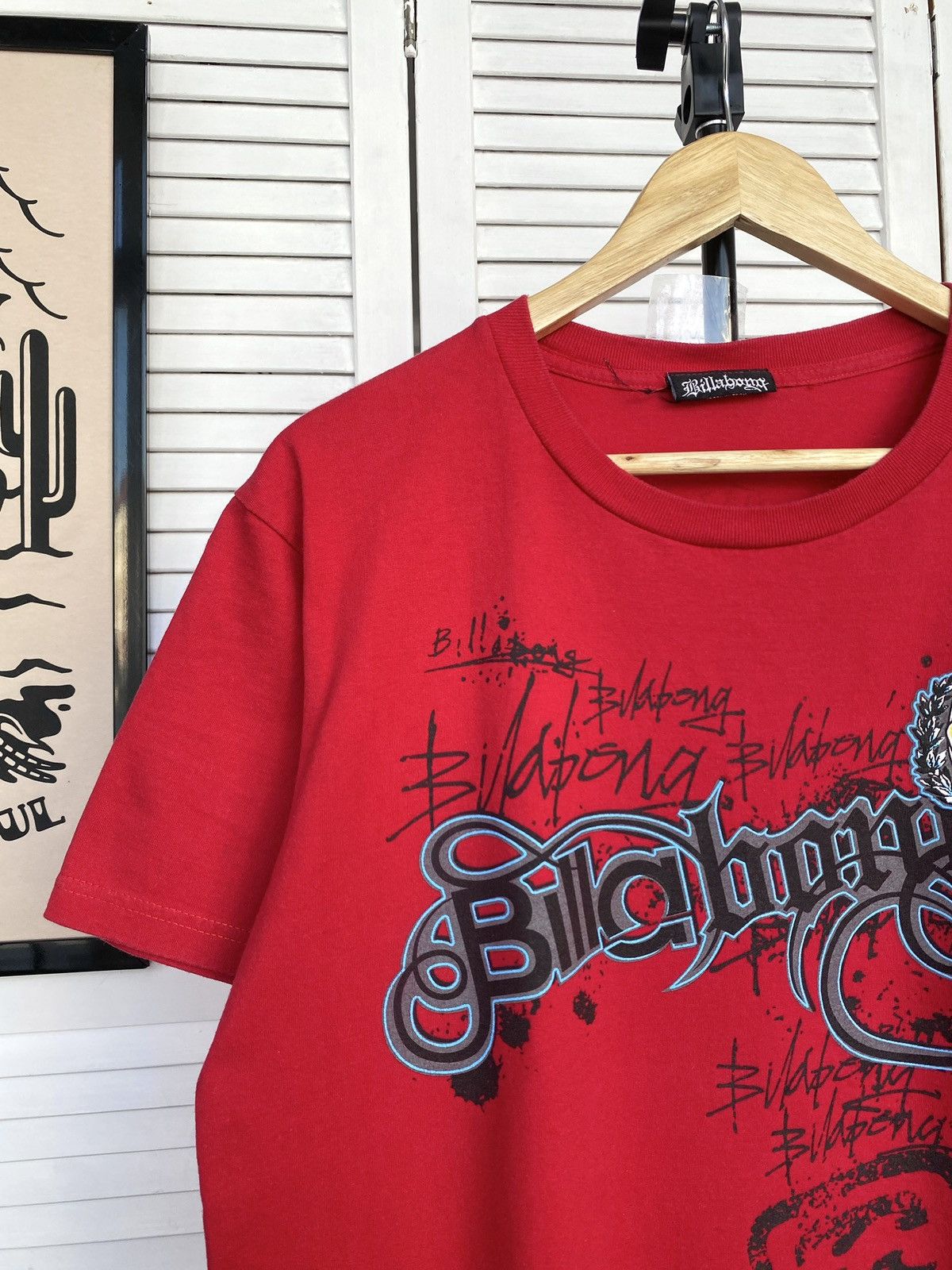 Billabong × Vintage Vintage Billabong Graffiti Logo Tee Shirt Y2K Surf Boarding Size US S / EU 44-46 / 1 - 4 Thumbnail