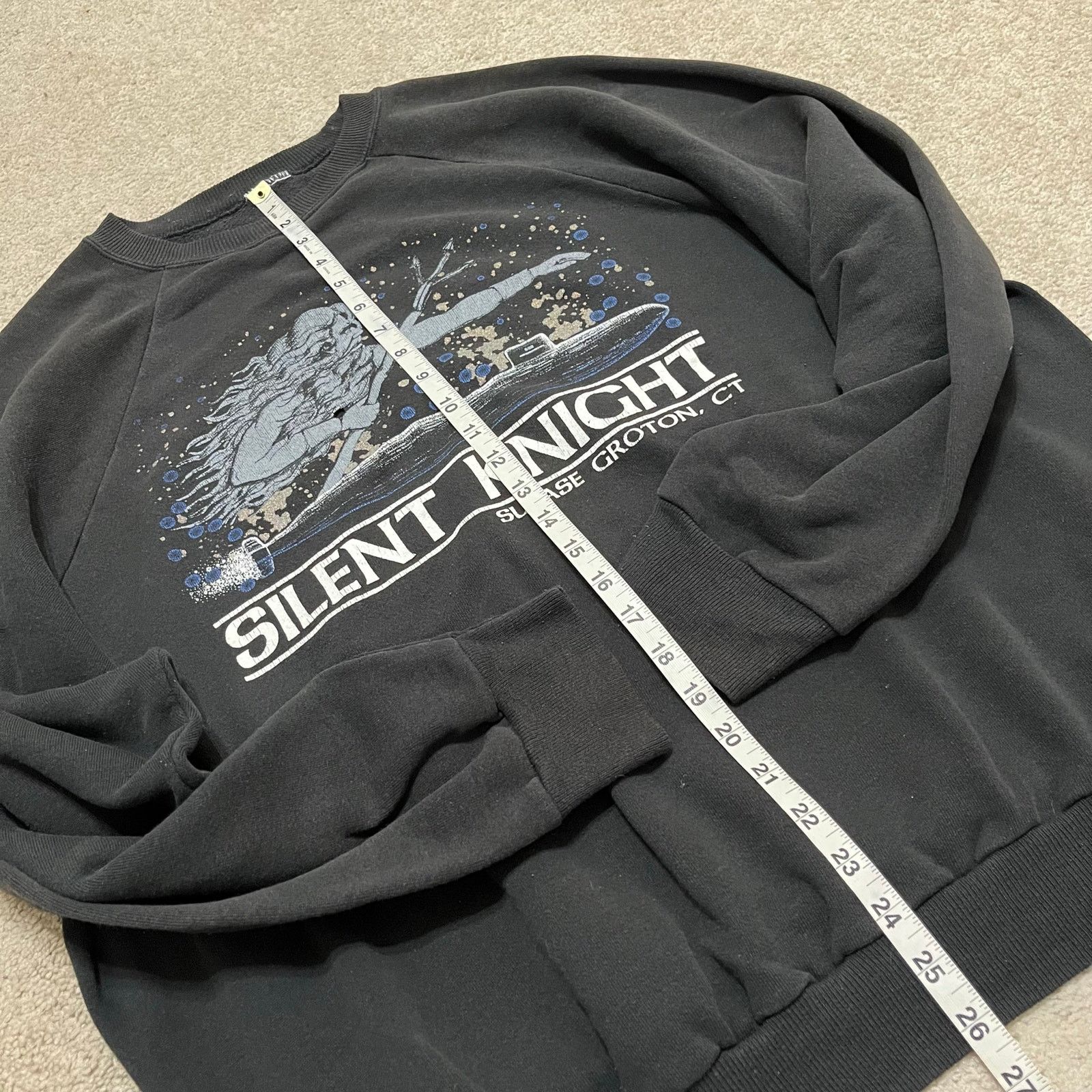 Hanes Vintage Silent Knight Under Water Warrior Black Crewneck XL Size US XL / EU 56 / 4 - 4 Thumbnail