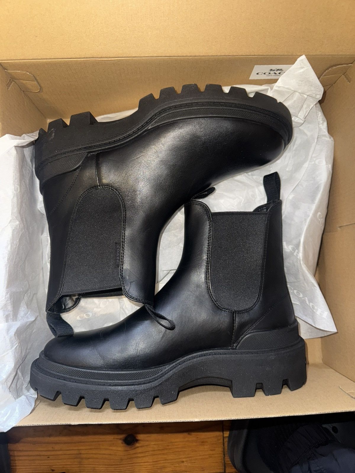 Coach Mens Coach Boots ‘Collin boot’ Size US 7.5 / EU 40-41 - 1 Thumbnail