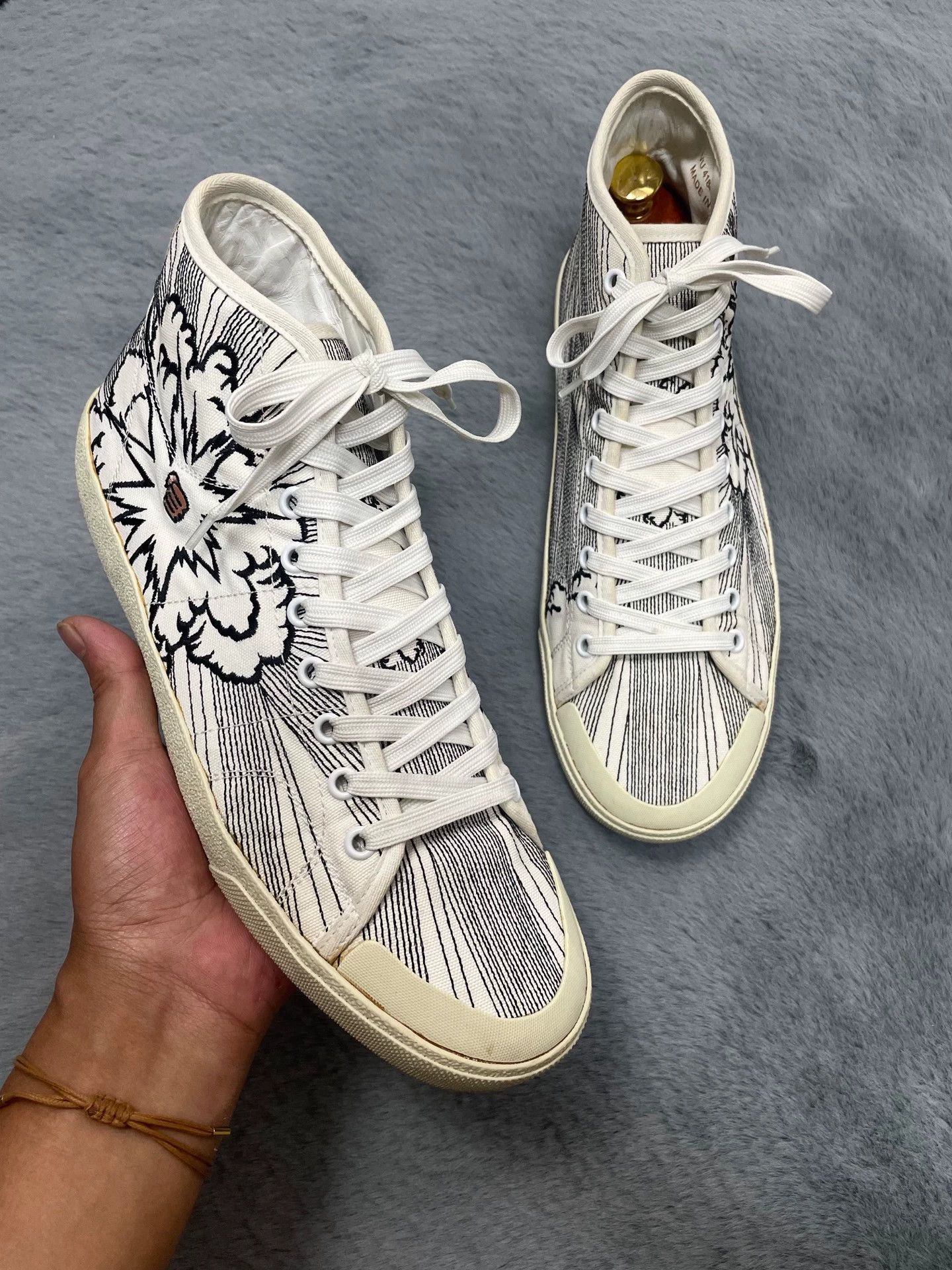 Saint Laurent Paris Authentic Saint Laurent 2016 runway style high-top sneakers Size US 9 / EU 42 - 4 Thumbnail