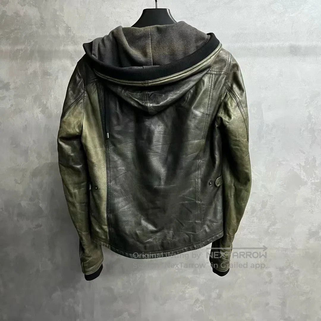 Dolce & Gabbana dolce&gabbana green leather hooded jacket. Size US M / EU 48-50 / 2 - 2 Thumbnail
