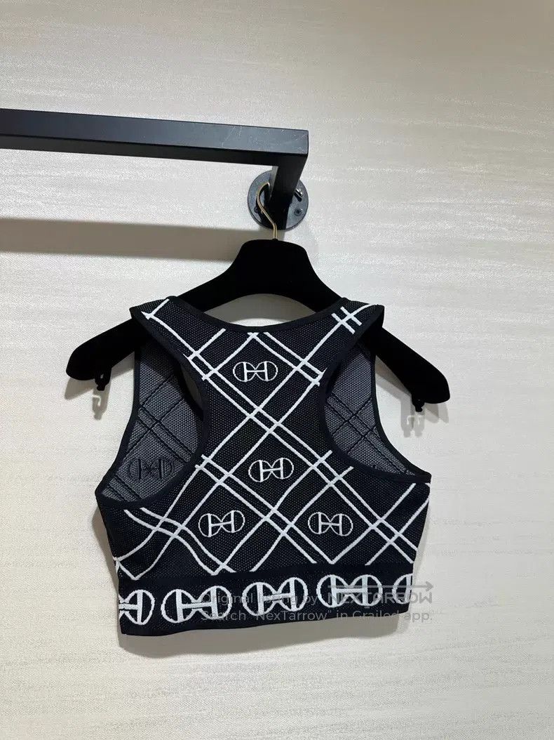 Hermes Hermes Black and White Knit Sports Vest and Strapless Vest Size XS / US 0-2 / IT 36-38 - 4 Thumbnail