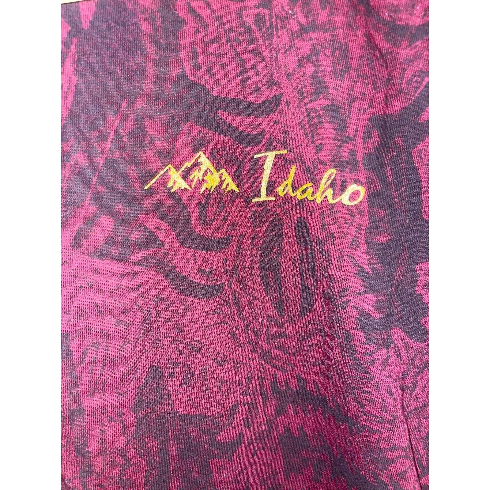 Jerzees Vintage Idaho Animal Shirt Nature All Over Print Red 90s VTG Size US M / EU 48-50 / 2 - 3 Thumbnail