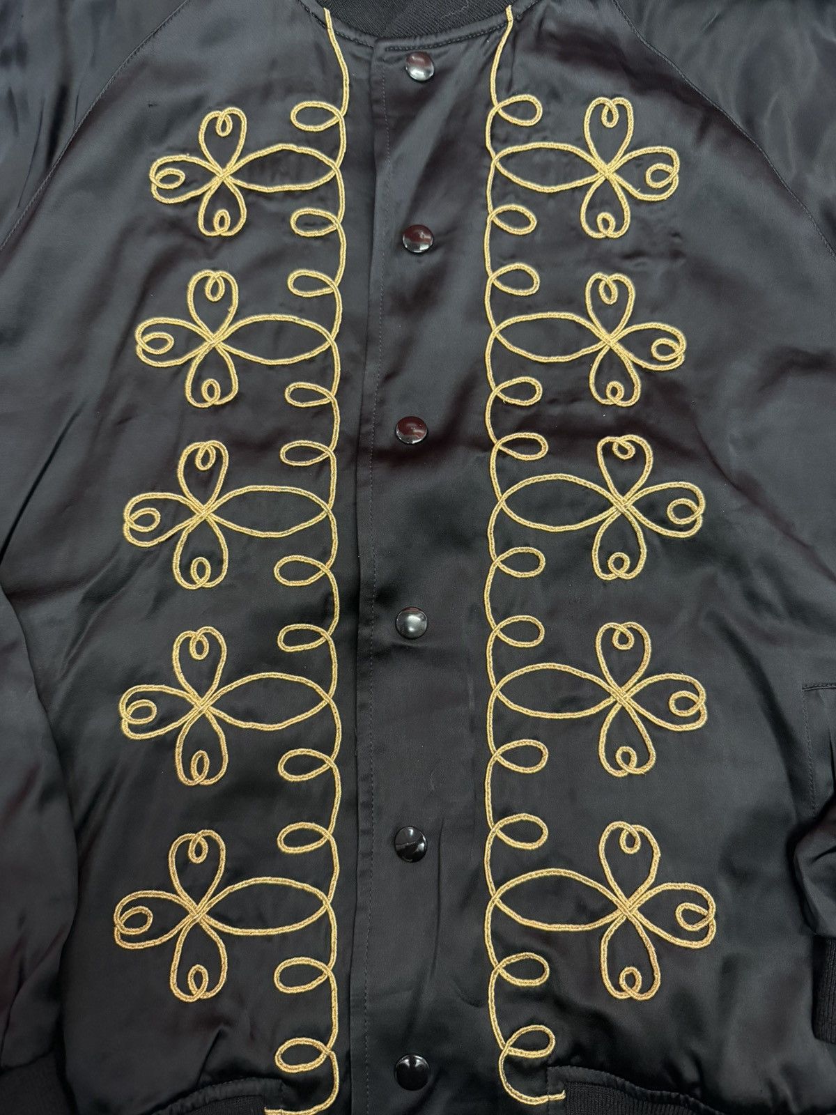 Saint Laurent Paris SAINT LAURENT SS15 VISCOSE NAPOLEON BOMBER Size US XL / EU 56 / 4 - 3 Thumbnail