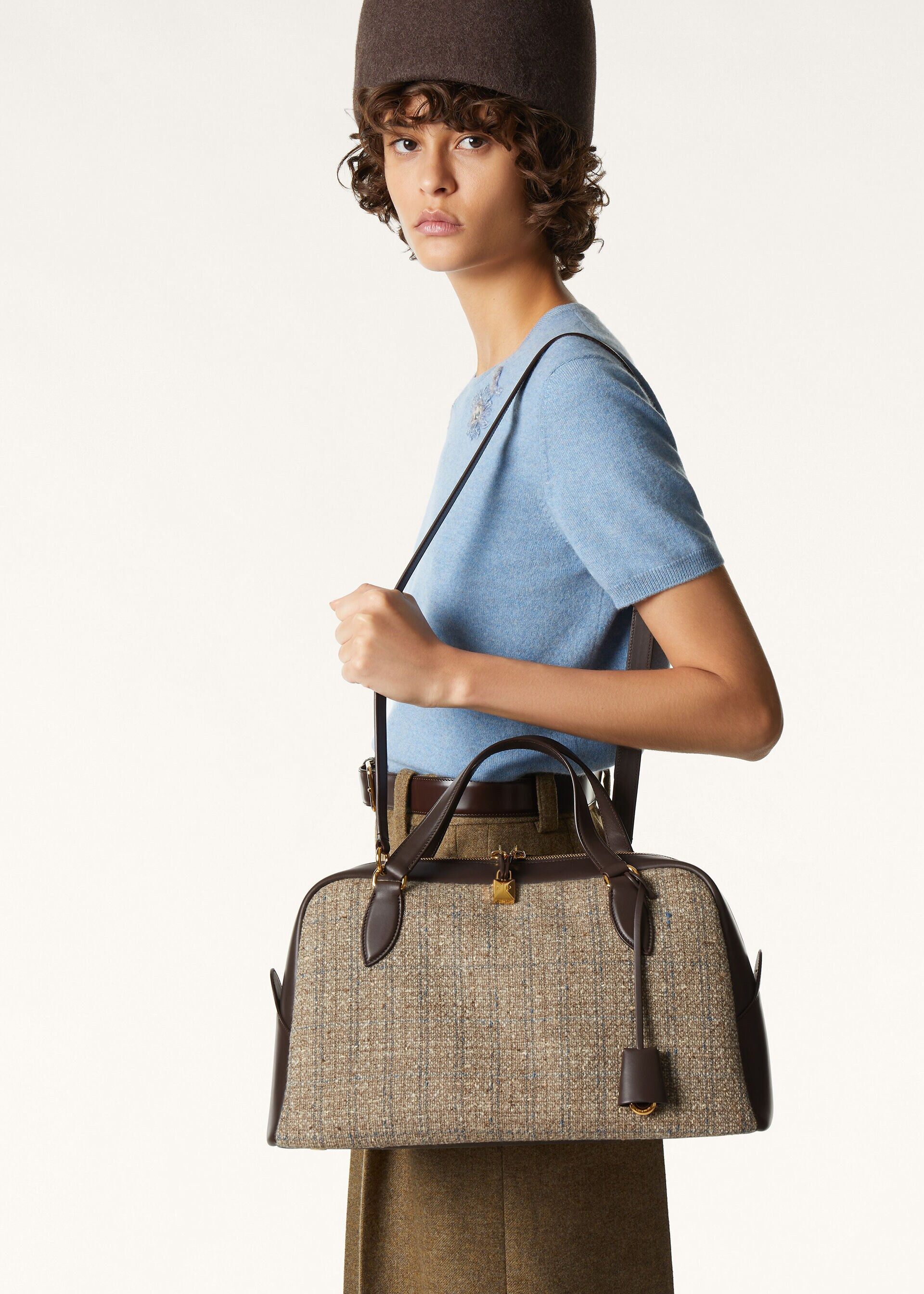 Loro Piana os11x0426 FAR0729 Size: OS / Medium Needle Bag Brown White Size ONE SIZE - 6 Thumbnail