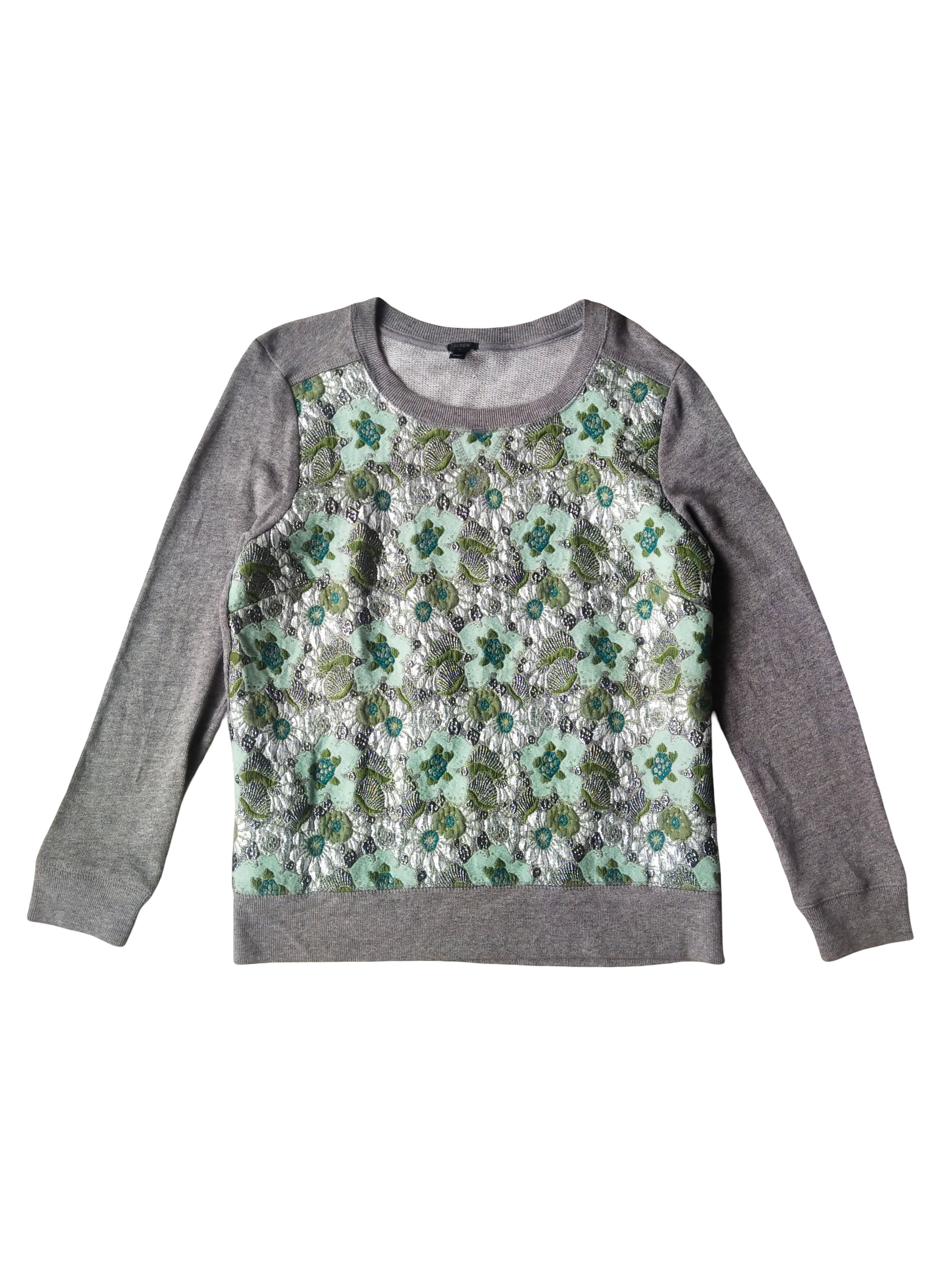 J.Crew FW13 J.Crew Floral Metallic Jacquard Silk Blend Sweater Size S / US 4 / IT 40 - 1 Thumbnail
