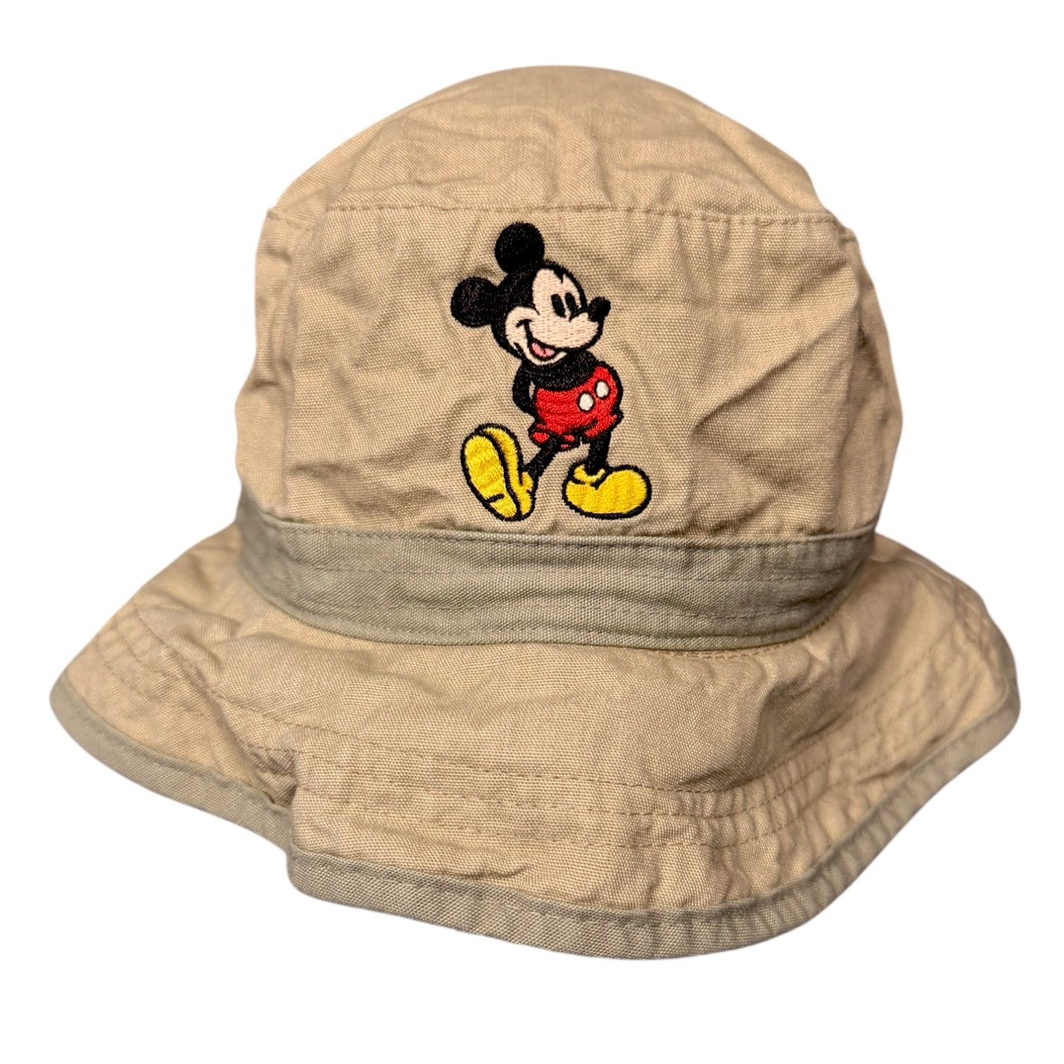 Disney Vintage Walt Disney Mickey Mouse Tan Cotton Bucket Hat OS Size ONE SIZE - 1 Thumbnail