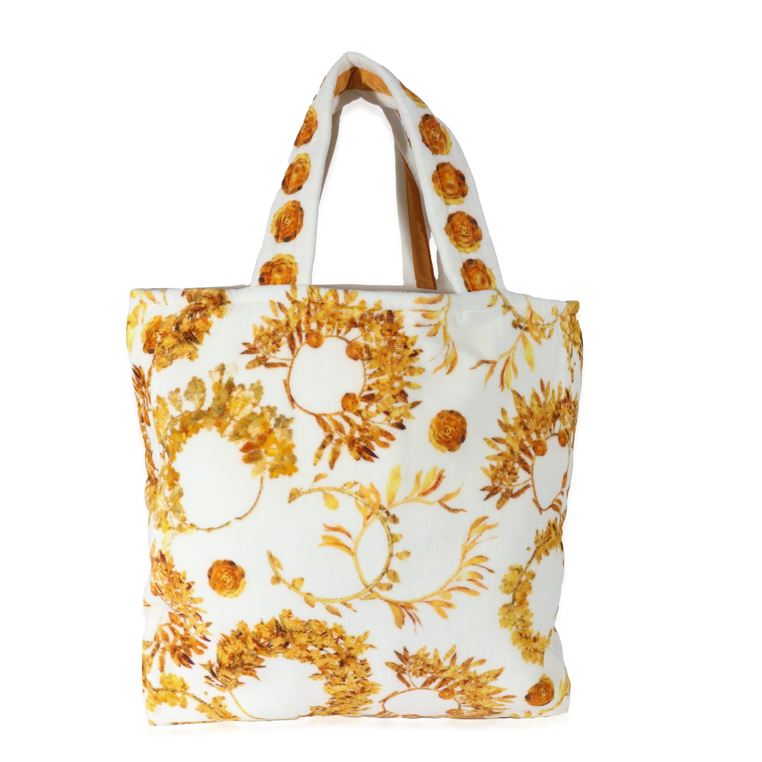 Chanel White Terry Cloth Paris-Greece Beach Tote