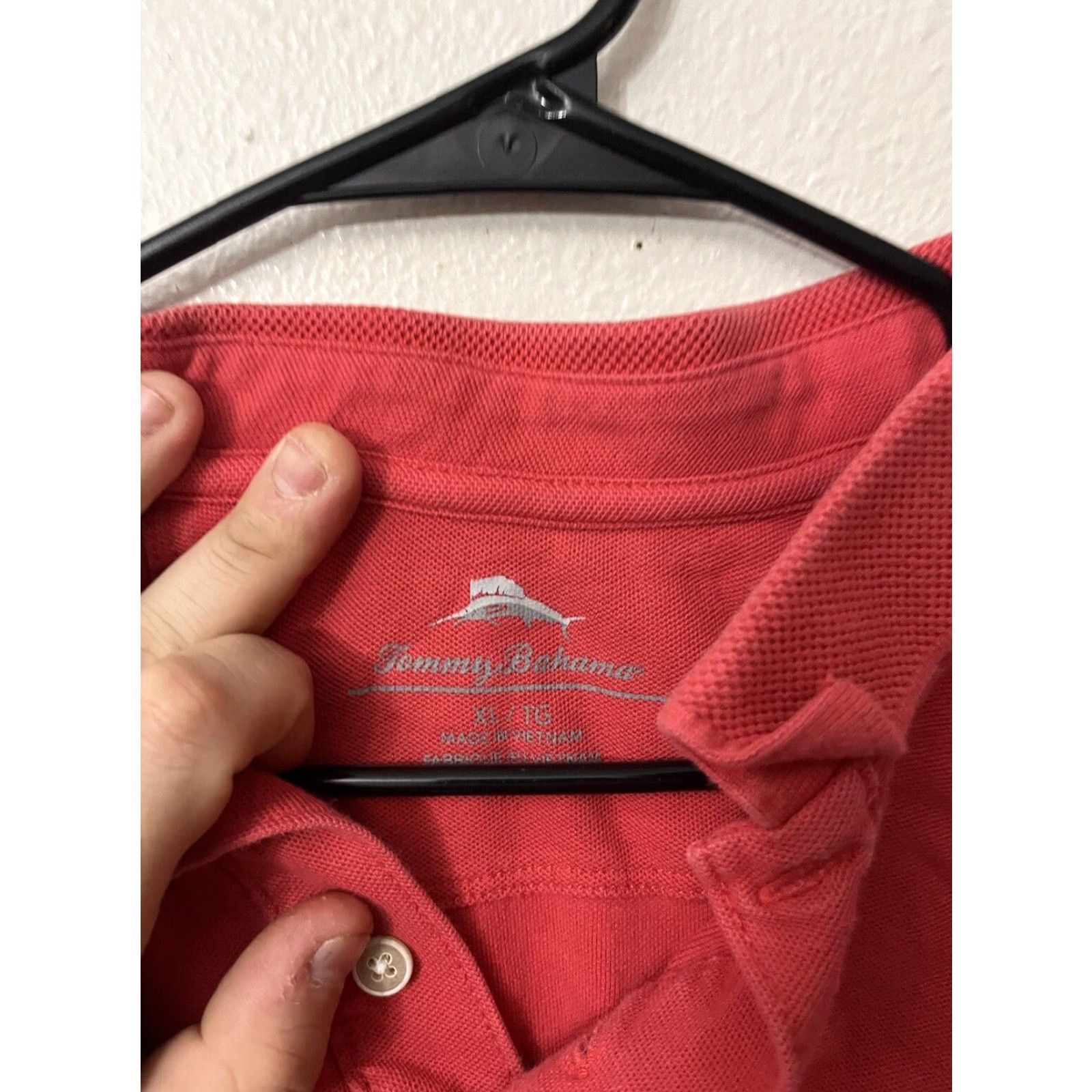 Tommy Bahama Tommy Bahama Polo Shirt Red Solid Men’s XL Cotton Polo Size US XL / EU 56 / 4 - 2 Thumbnail