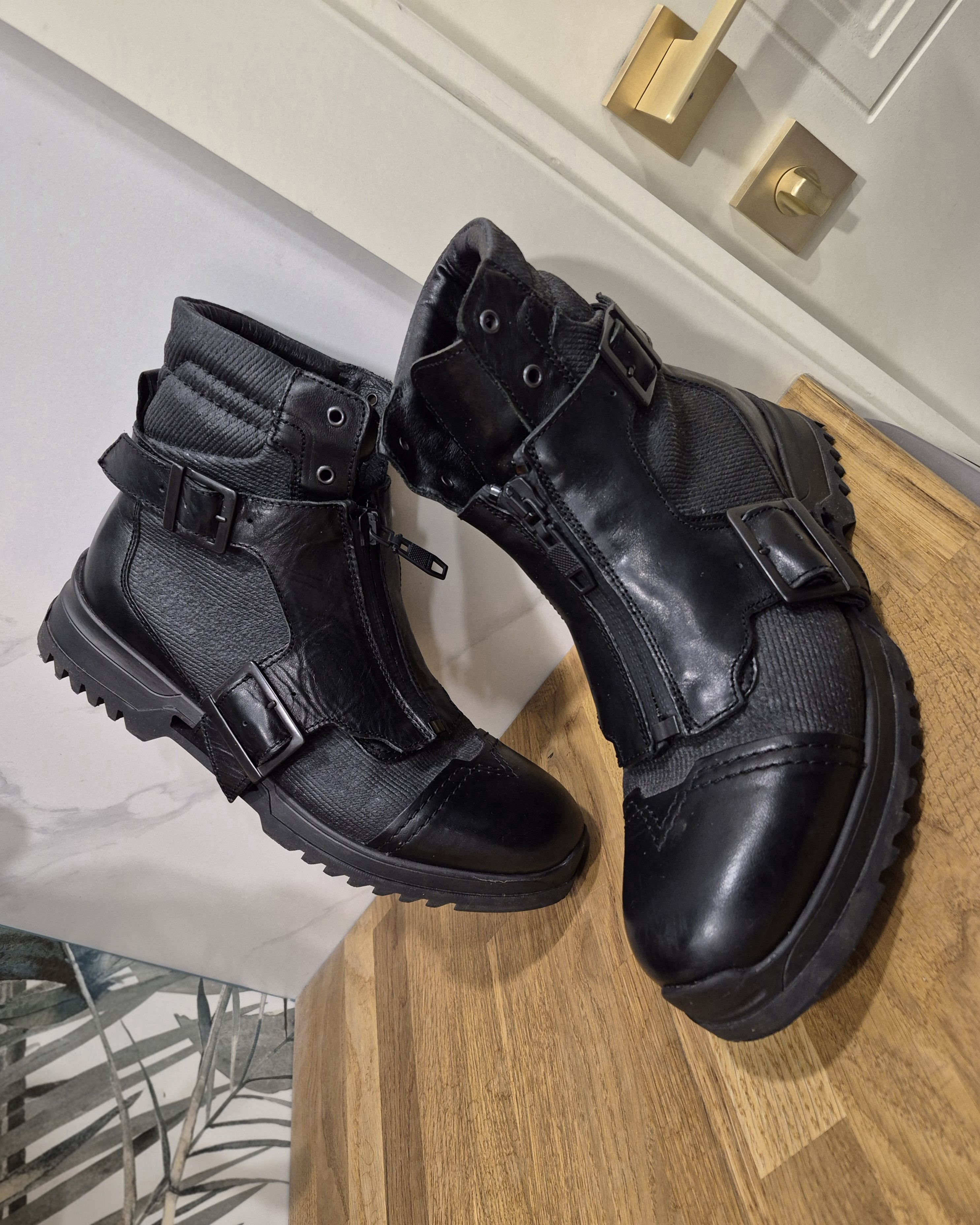 Diesel Diesel rare d klosure leather boots Size US 11 / EU 44 - 1 Thumbnail
