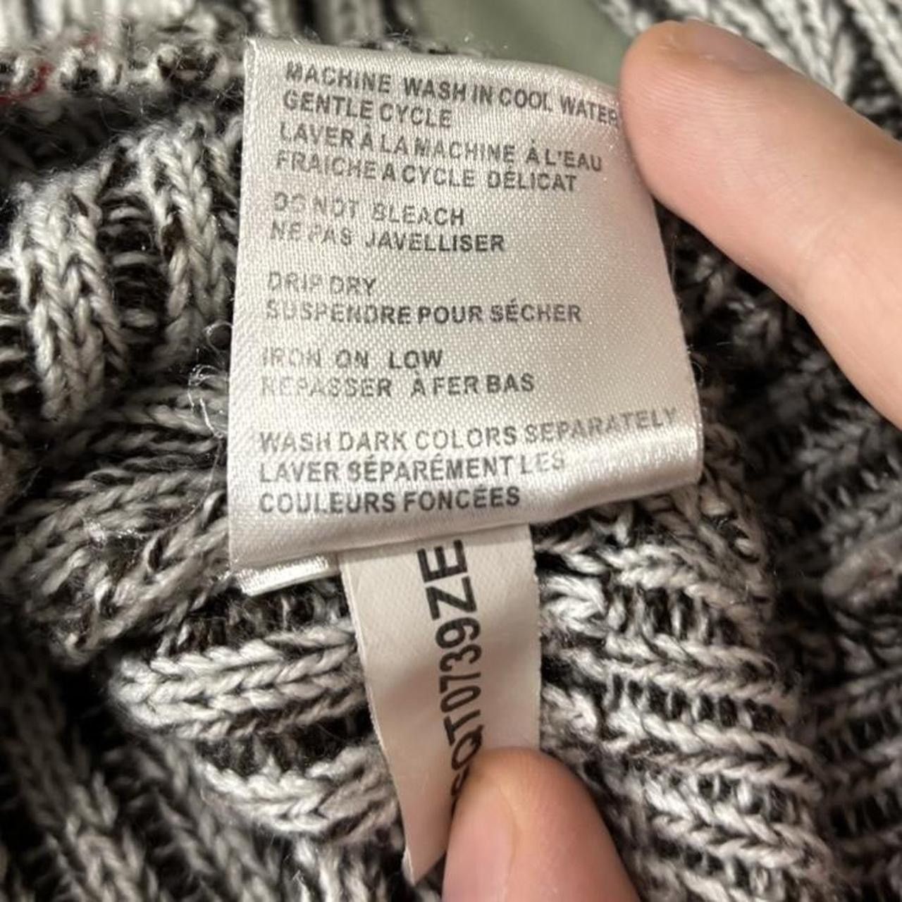 Other Vintage Y2K Patterned Grey & Dark Brown Quarter Zip Sweater Size US XXL / EU 58 / 5 - 7 Thumbnail