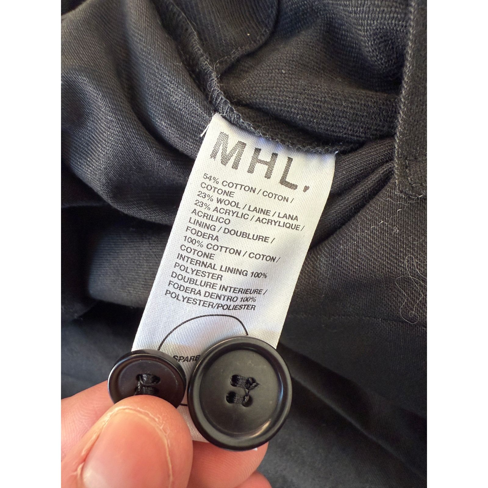 Margaret Howell Margaret Howell MHL Black Drill Cotton Blend Jacket Size US S / EU 44-46 / 1 - 4 Thumbnail