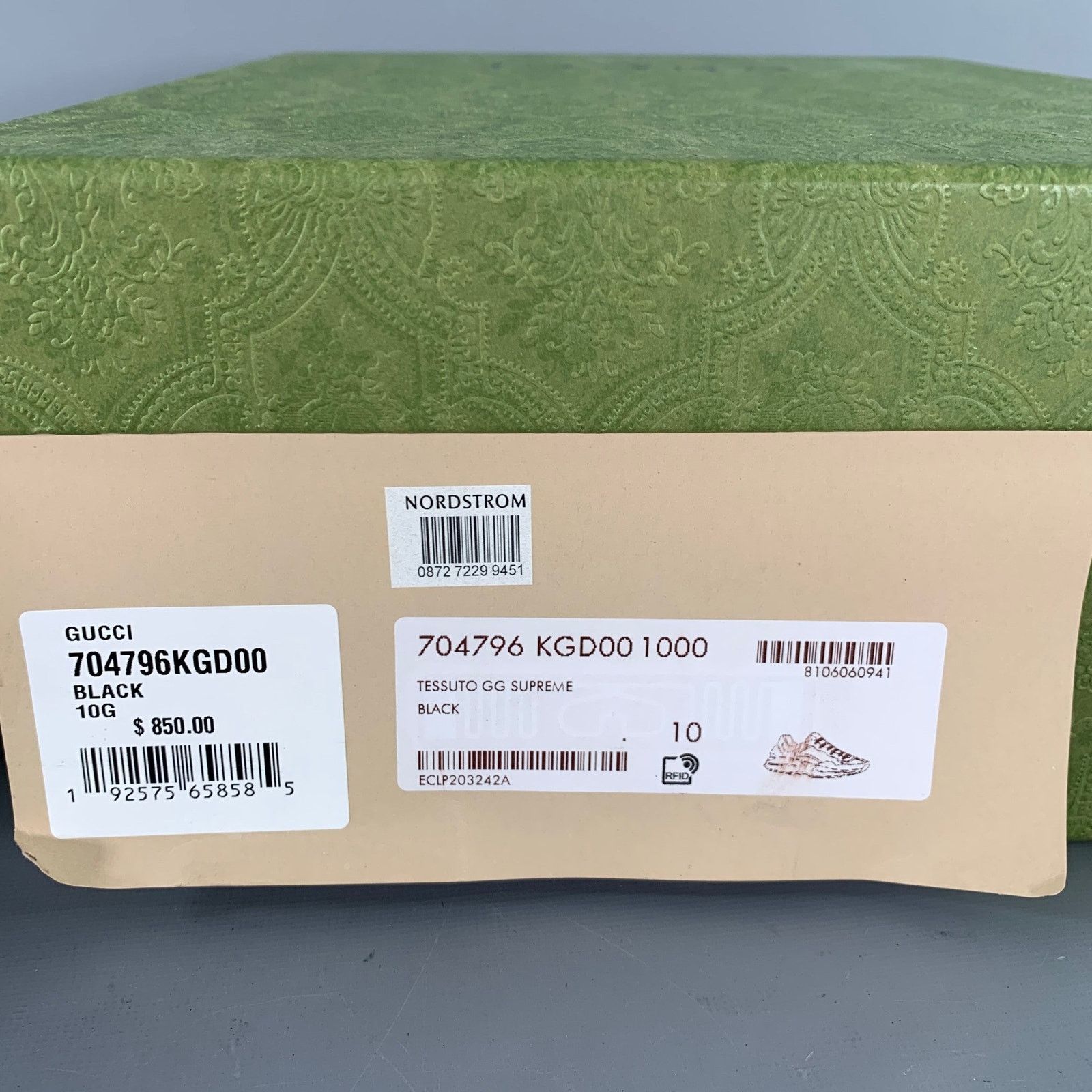 Gucci GUCCI Size 10.5 Guccissima Black Grey Monogram Sneakers Size US 10.5 / EU 43-44 - 15 Thumbnail