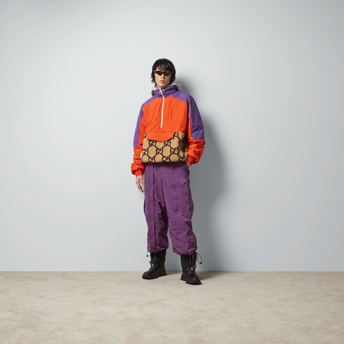 Gucci o1mt1gz0325 Ripstop Nylon Cargo Pant in Purple Size US 32 / EU 48 - 2 Thumbnail