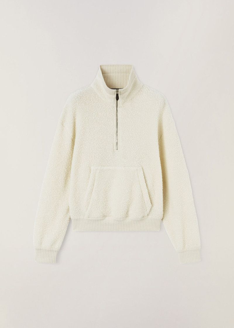Loro Piana o1srvl11e1125 FAN2715 Relaxed-fit Hi-neck Sweatshirt White Size XS / US 0-2 / IT 36-38 - 1 Thumbnail