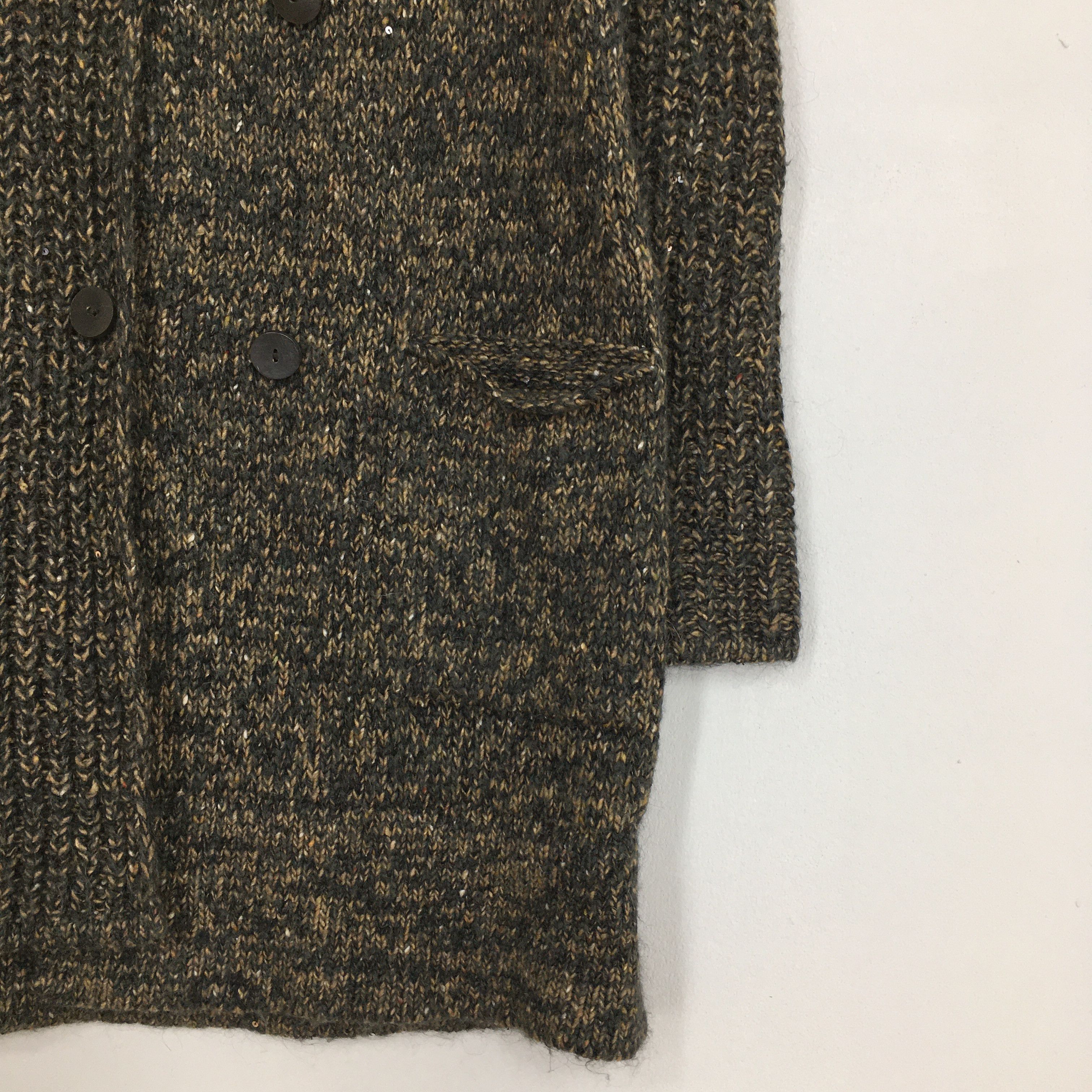 Designer × Roberto Collina Vintage Roberto Collina Italy Wool Women Long Jacket Medium Size M / US 6-8 / IT 42-44 - 4 Thumbnail