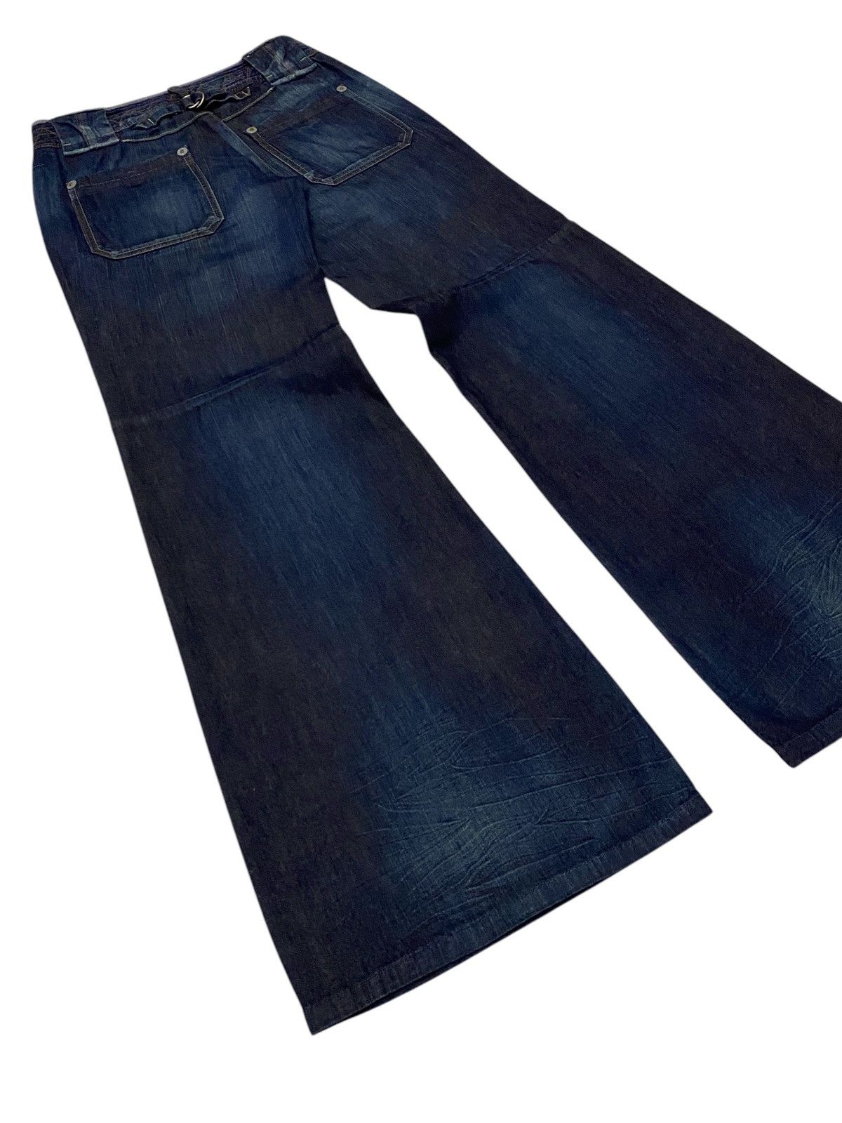 💃 Francois Girbaud Flare Wide Leg Palazzo Denim Jeans