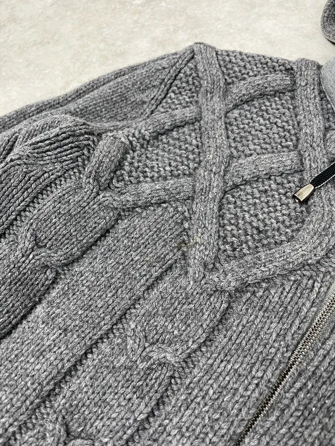 Dolce & Gabbana 2010s Dolce & Gabbana Grey Wool Zip-up Hoodie Size US L / EU 52-54 / 3 - 5 Thumbnail