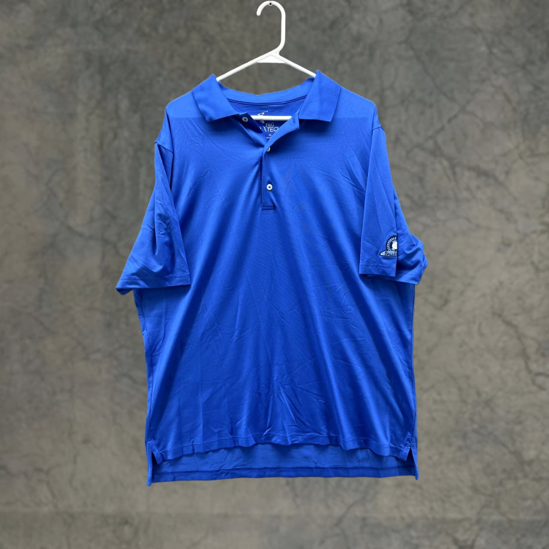 Vintage F&G Tech Polo Shirt Mens XL Blue Golf Short Sleeve Embroidered BallenIsles Logo Shirt Size US XL / EU 56 / 4 - 1 Thumbnail