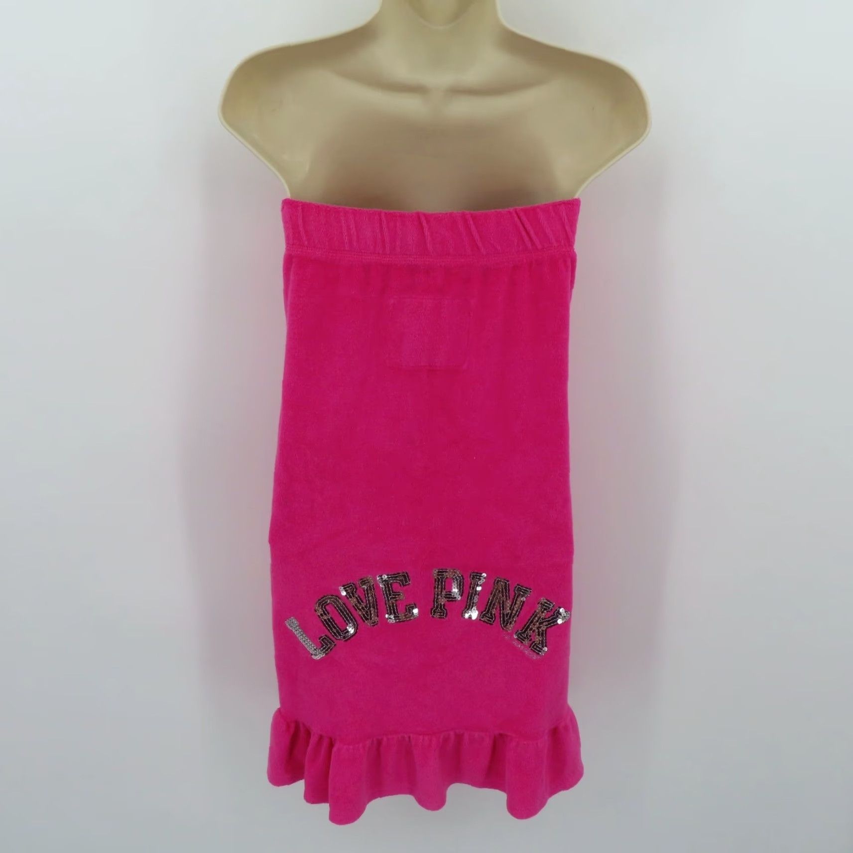 Victoria's Secret Victoria's Secret PINK Dress Women XS/S Pink Sequin Terrycloth Coverup Strapless Size XS / US 0-2 / IT 36-38 - 6 Thumbnail