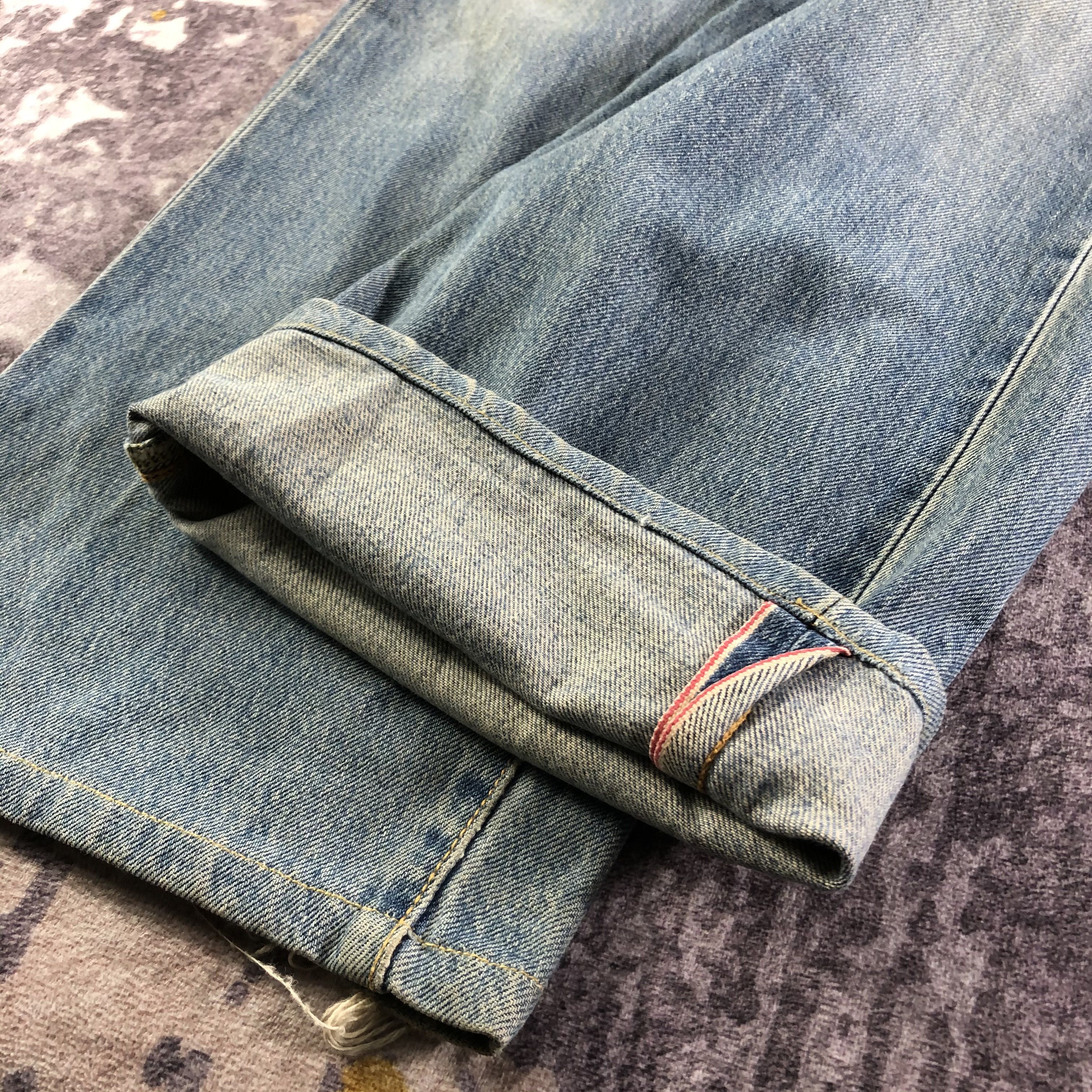 Edwin Vintage 90s Light Wash Edwin 505 Selvedge Jeans-JM3599 Size US 30 / EU 46 - 7 Thumbnail
