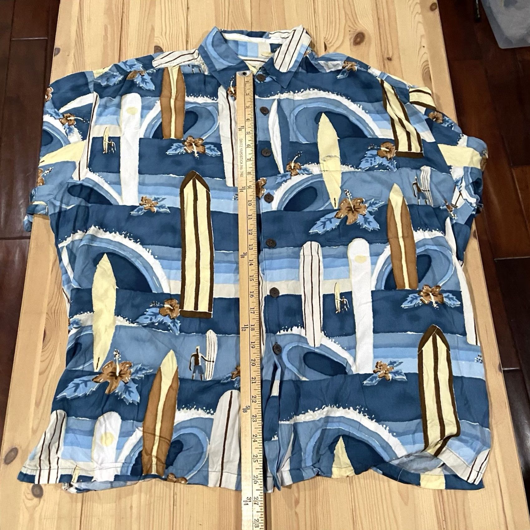 Vintage VINTAGE Kahala Shirt Mens XL Blue John Severson California Hawaiian Button-Up Short Sleeve Collared Rayon Geometric All Seasons Casual Mens Size US XL / EU 56 / 4 - 7 Thumbnail