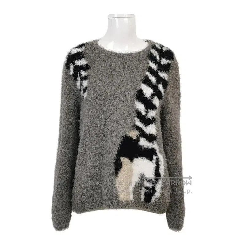Max Mara MaxMara Gray Cotton Blend Pullover Sweater . Size XL / US 12-14 / IT 48-50 - 1 Thumbnail