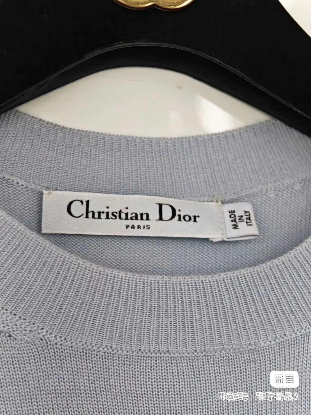 Dior Dior Blue Knit Sweater with Patch Design. Size US M / EU 48-50 / 2 - 4 Thumbnail