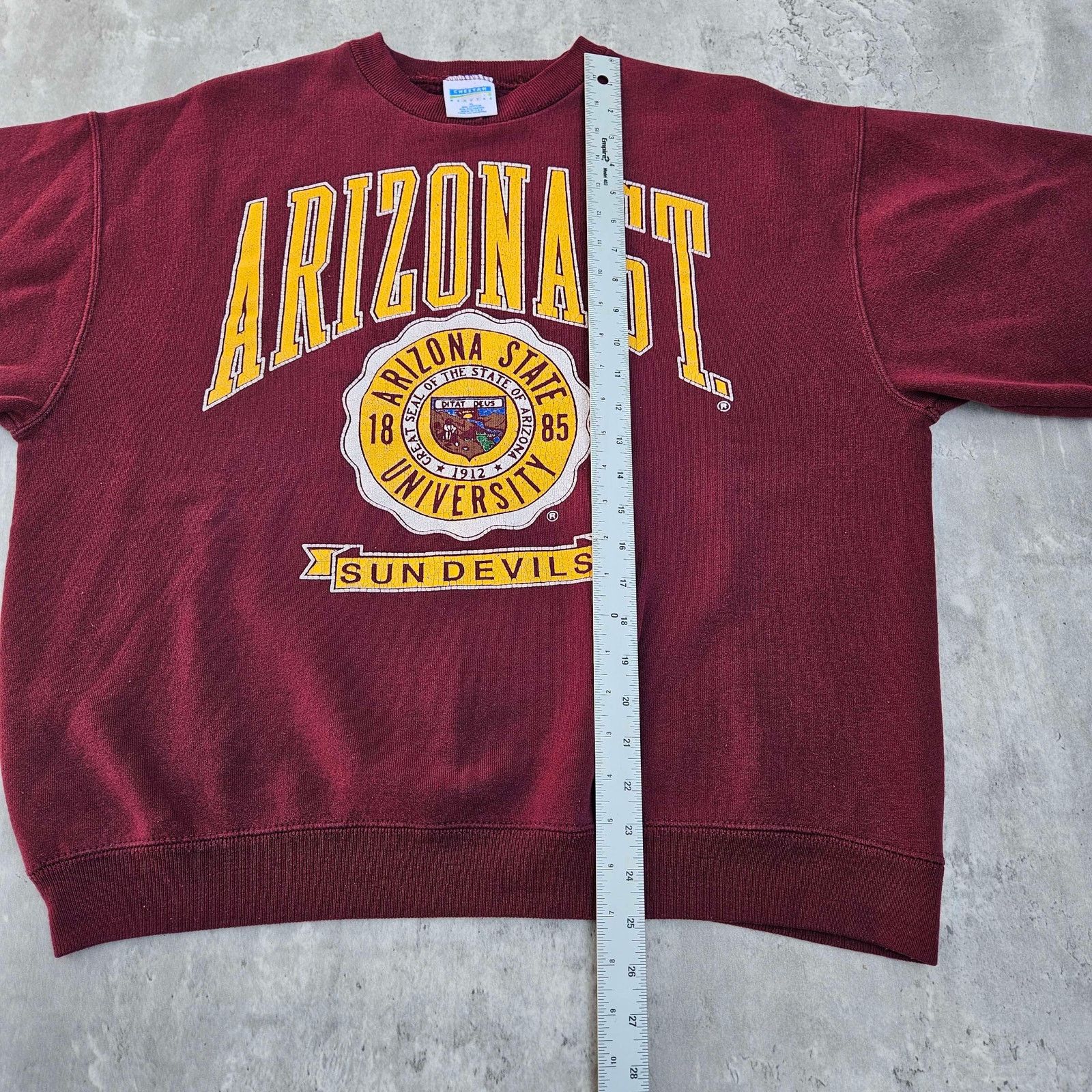 Chet Lo Vintage Arizona State Crew Neck Sweatshirt Burgundy Size XL Size US XL / EU 56 / 4 - 6 Thumbnail