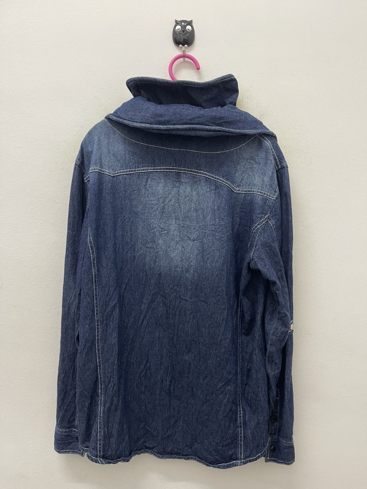 In The Attic Rare Vintage IN THE ATTIC Double Button Double Collar Hoodie Size US L / EU 52-54 / 3 - 18 Thumbnail