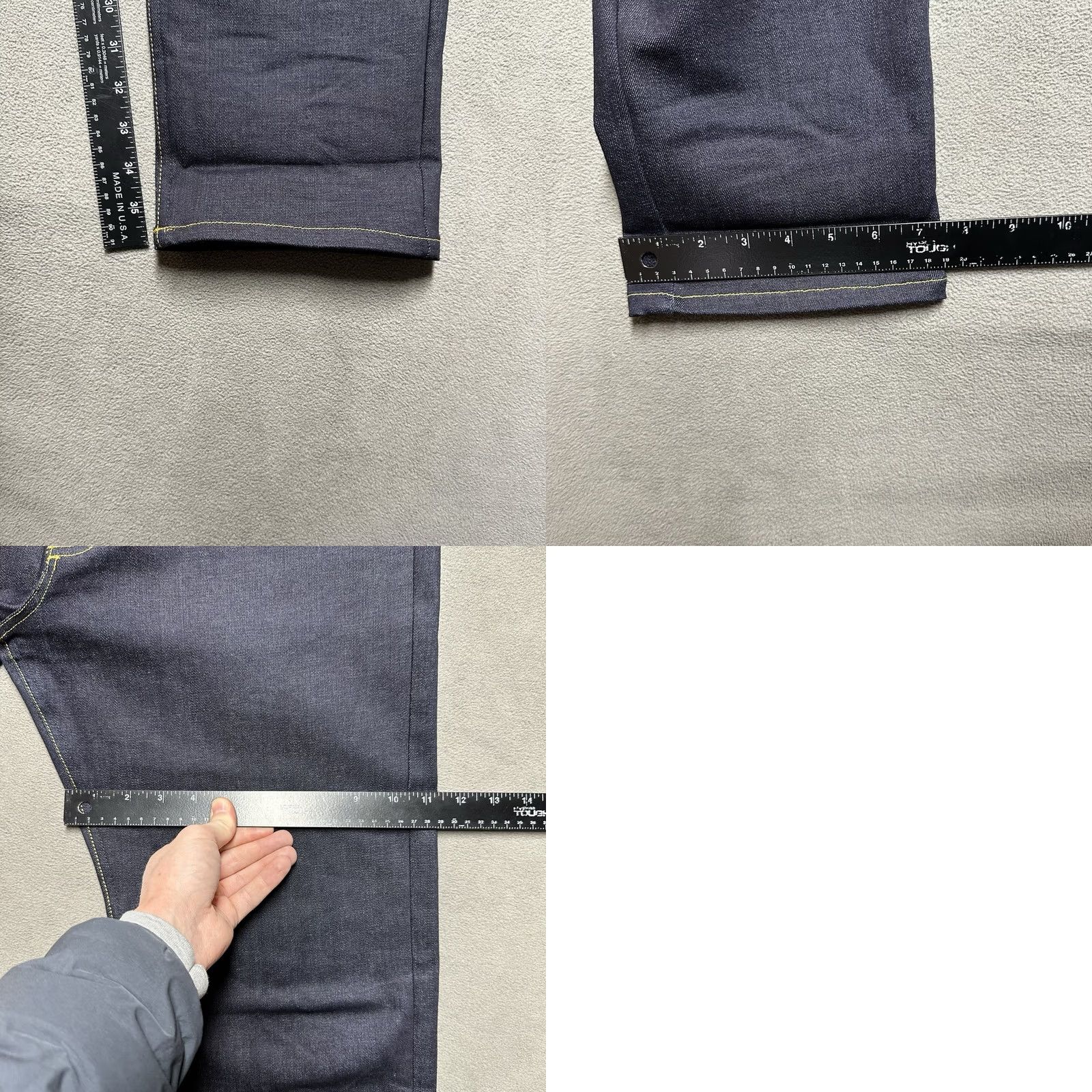 Mizzen+Main Mizzen+Main Jeans Mens 36 Blue Dark Wash Denim Stretch Skinny Fit Size US 36 / EU 52 - 10 Thumbnail