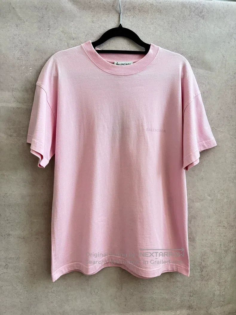 Balenciaga Balenciaga Pink letter Logo printed loose short sleeves Size US S / EU 44-46 / 1 - 8 Thumbnail