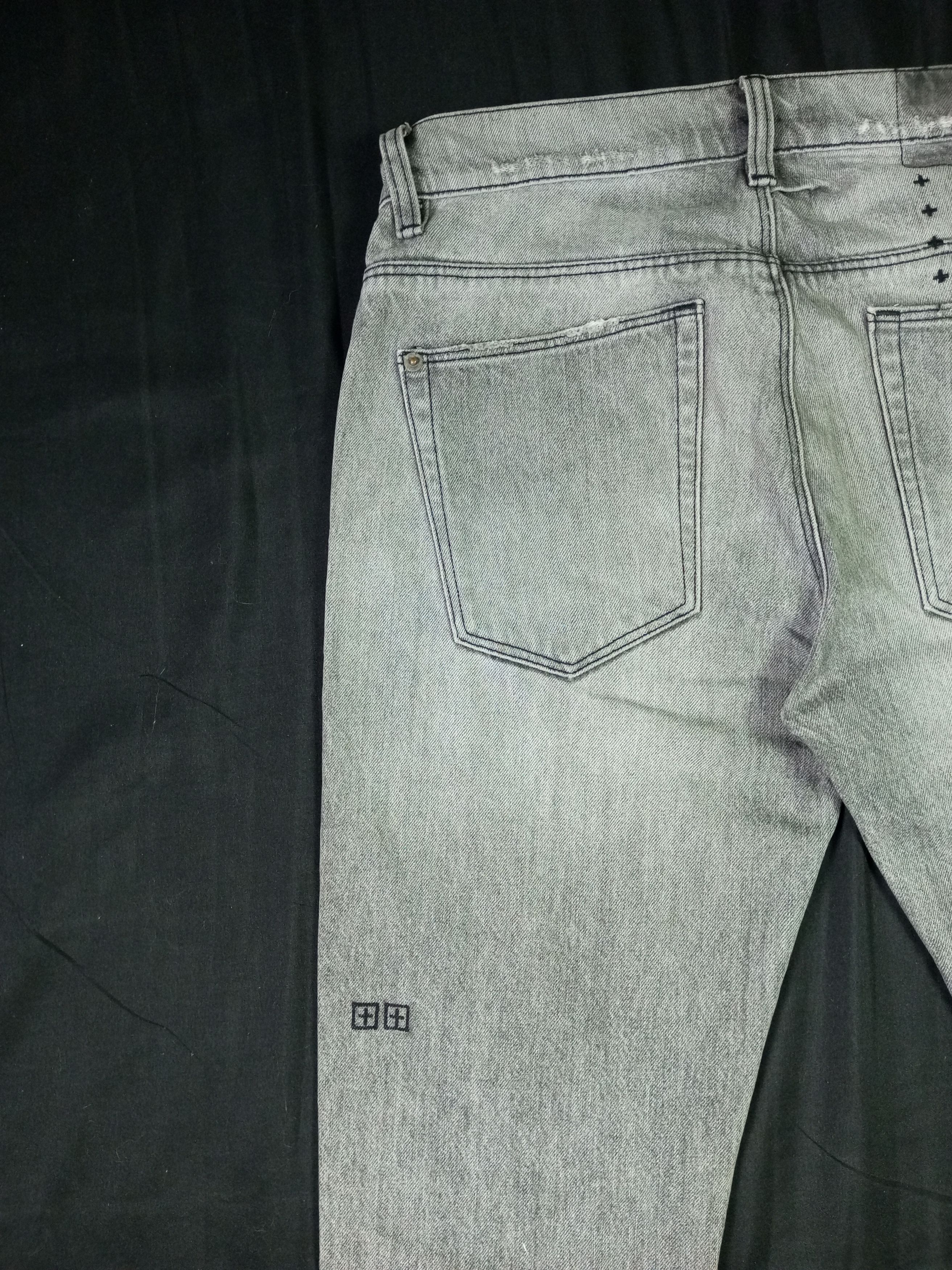 Ksubi Ksubi Grey Denim Distressed Jeans Size US 30 / EU 46 - 19 Thumbnail