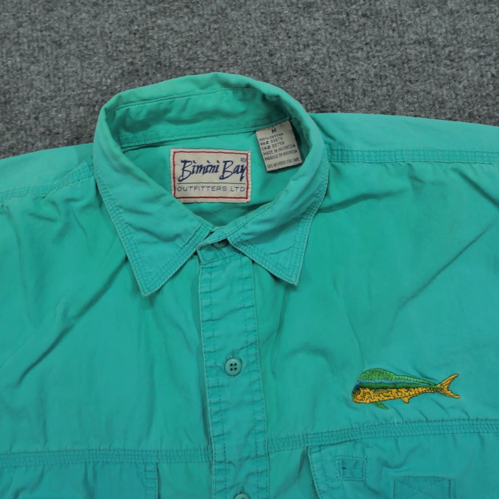 Polo Ralph Lauren VINTAGE Polo Ralph Lauren Blaire Shirt Mens M Green Blue Teal Button-Down Short Sleeve Size US M / EU 48-50 / 2 - 4 Thumbnail