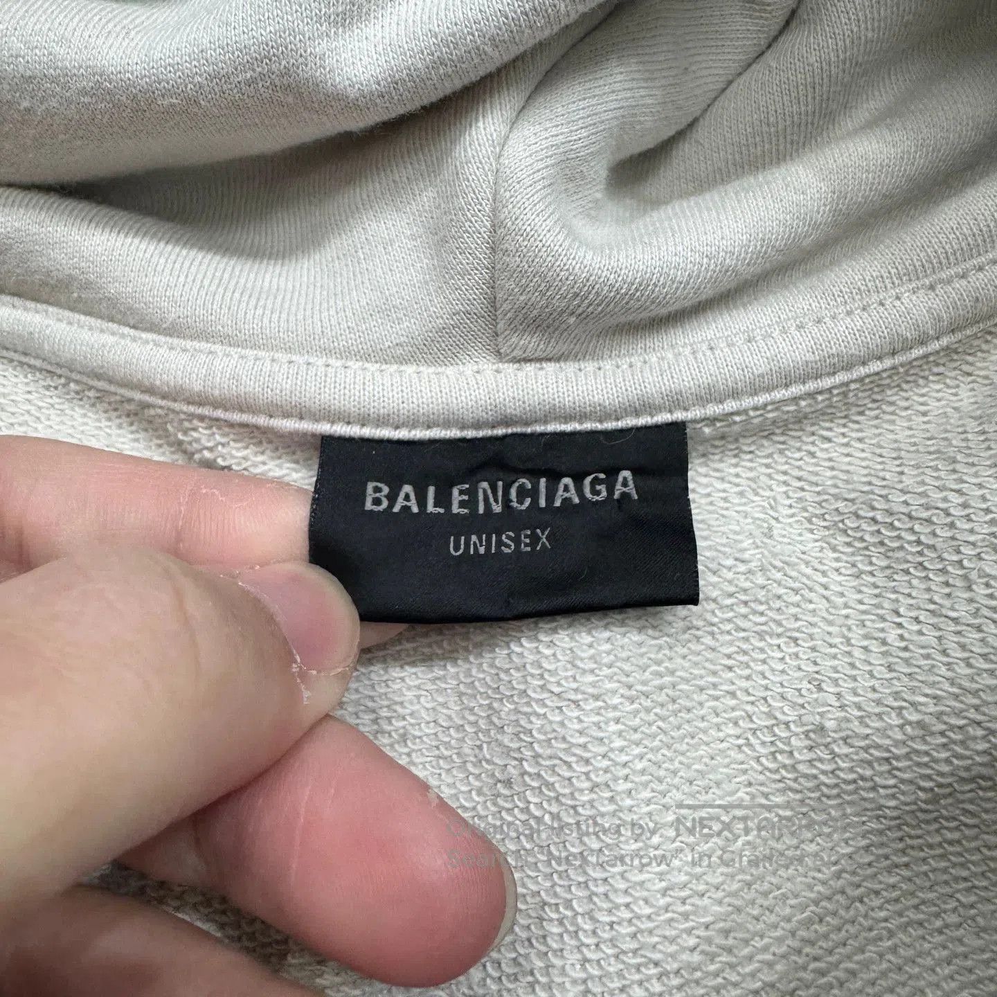 Balenciaga White Oversized Hoodie with XXXL Graphic Print. Size US M / EU 48-50 / 2 - 2 Thumbnail