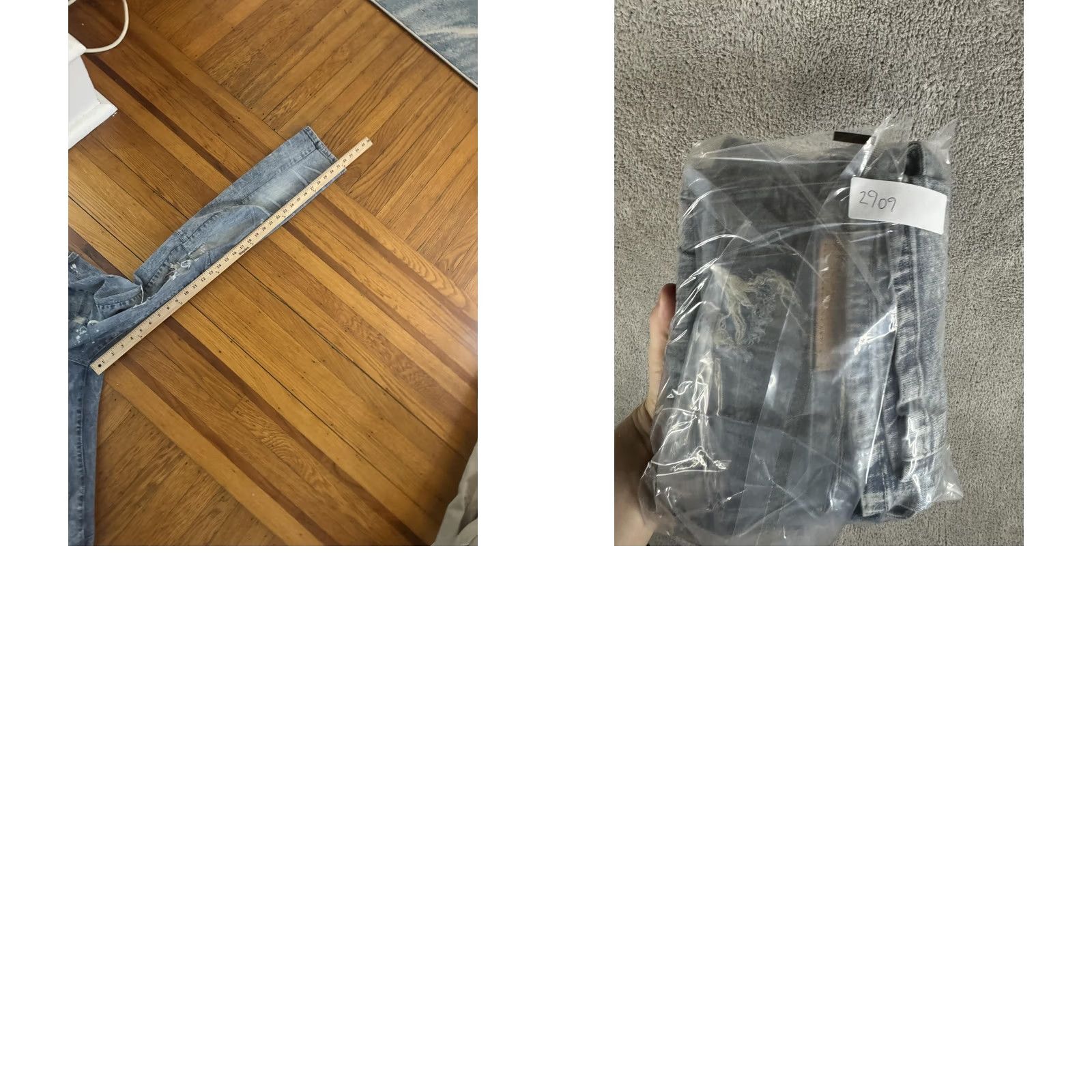 Denime Smoke Rise Jeans Mens 38x32 Slim Blue Distressed Paint Splatter Denim Grunge 90s Mens Size US 38 / EU 54 - 11 Thumbnail
