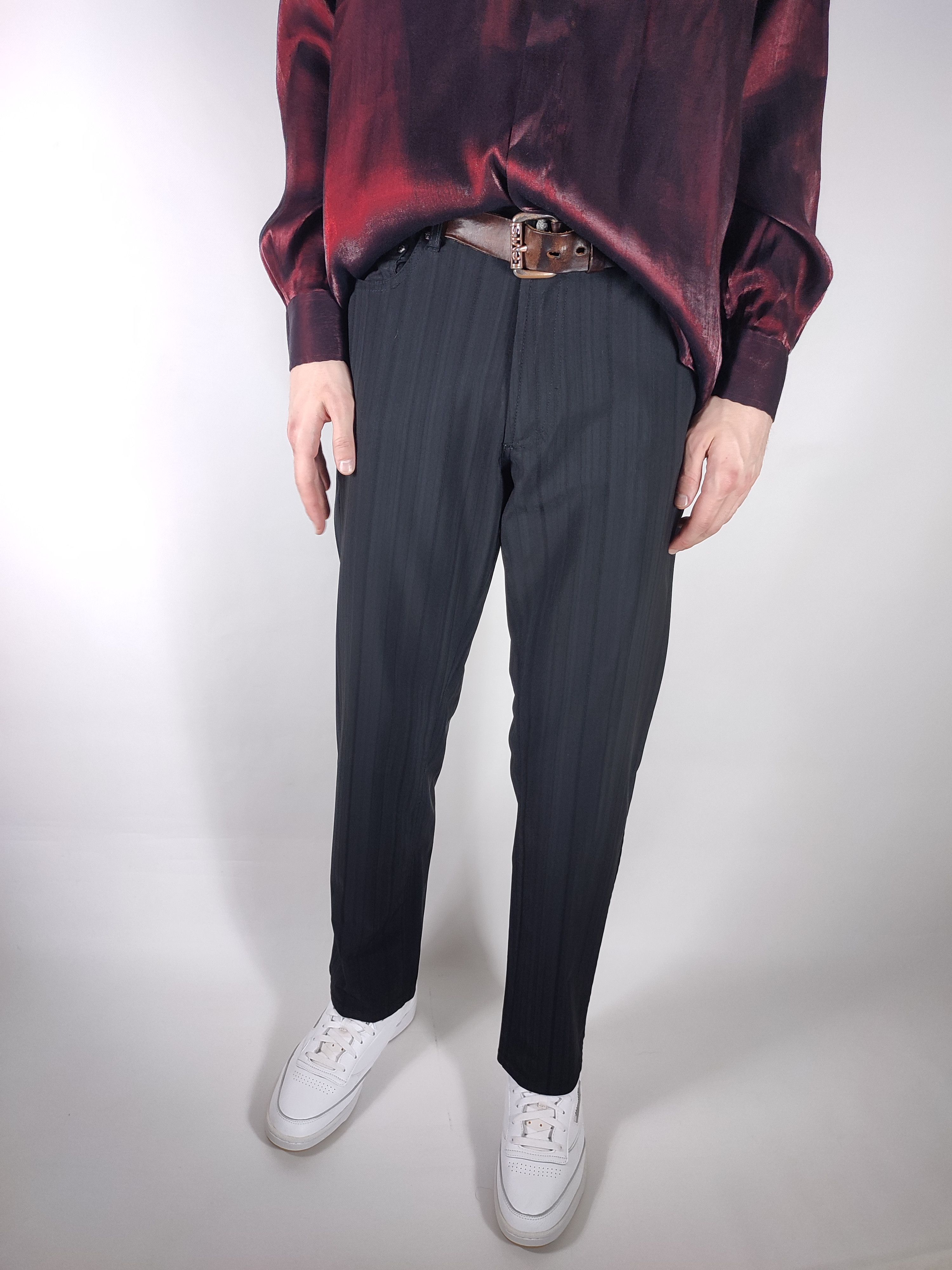 Versace Versace Vintage Striped Stretchy Trousers Pants Size US 36 / EU 52 - 1 Thumbnail